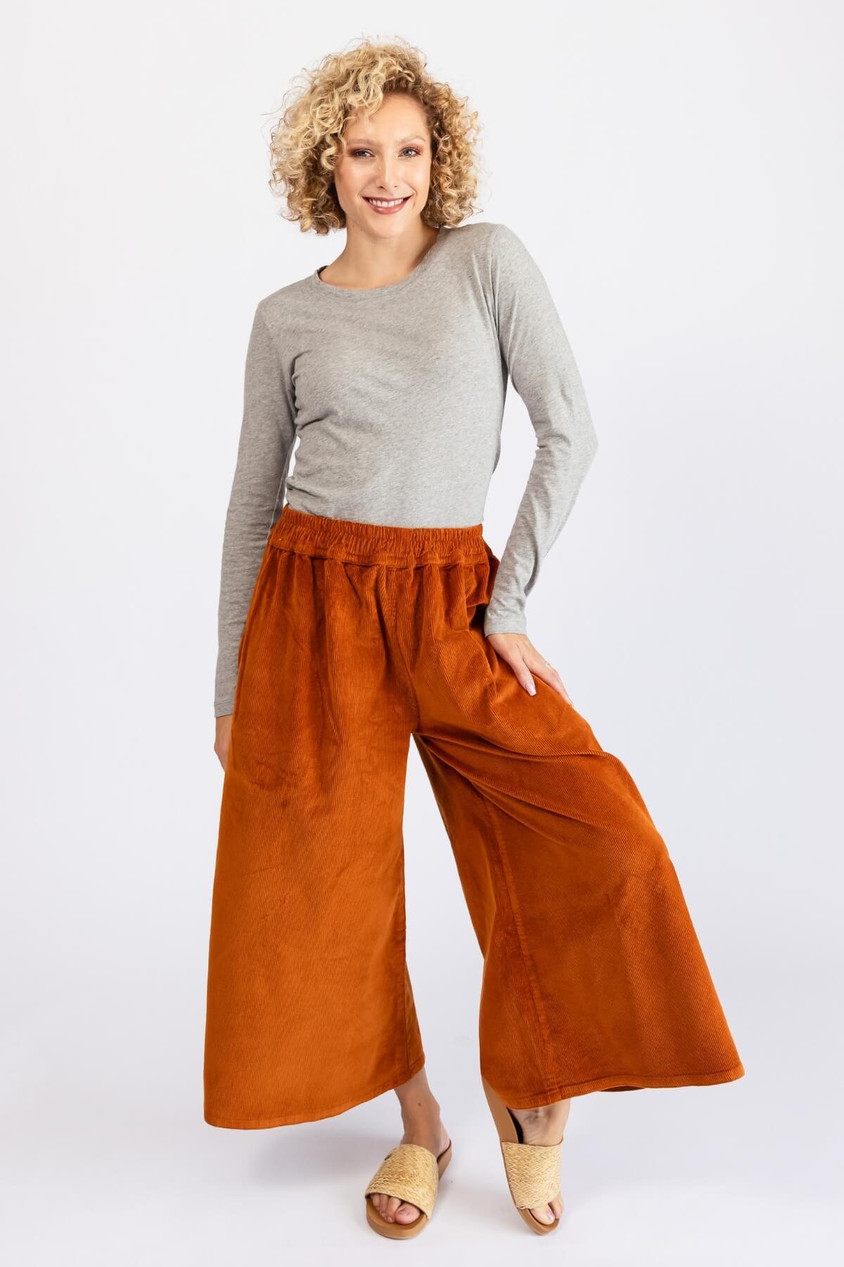 Surya Corduroy Pants - Burnt Orange