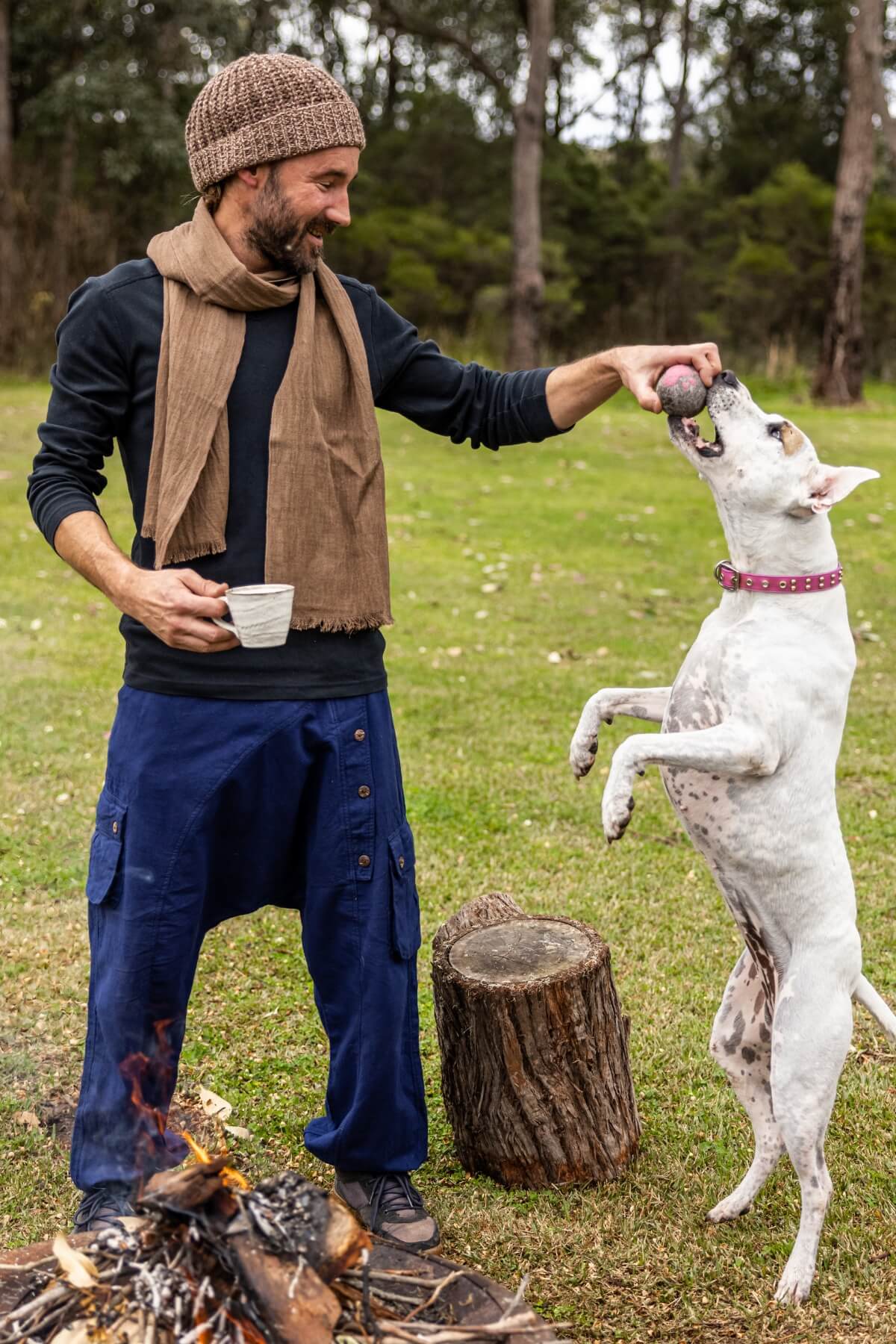 Surya Cotton Drop Crotch Trousers for Men - on location in Huskisson
