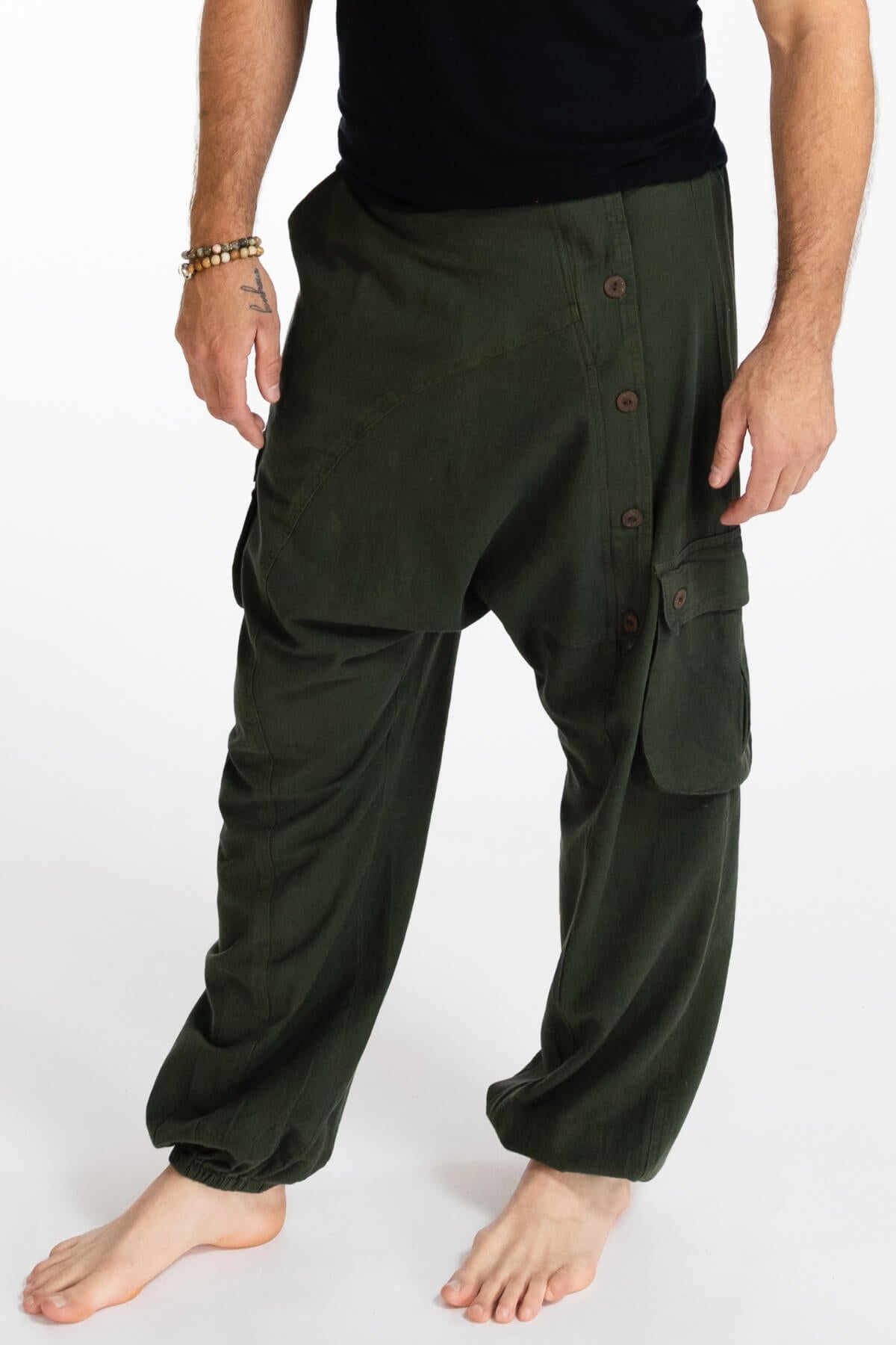 Surya Cotton Drop Crotch Trousers for Men - ethically made in Nepal