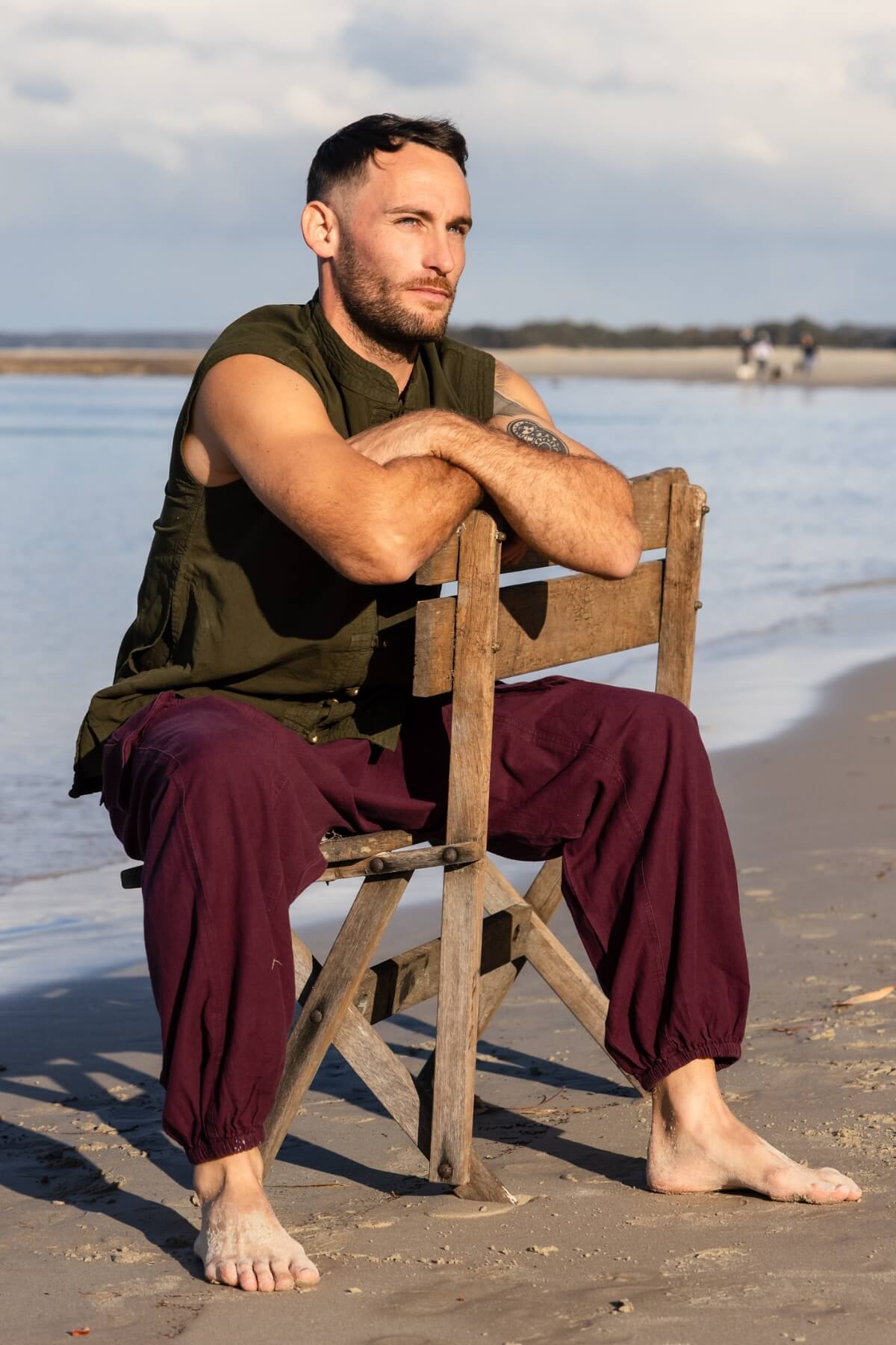 Surya Cotton Drop Crotch Trousers for Men - on location in Huskisson