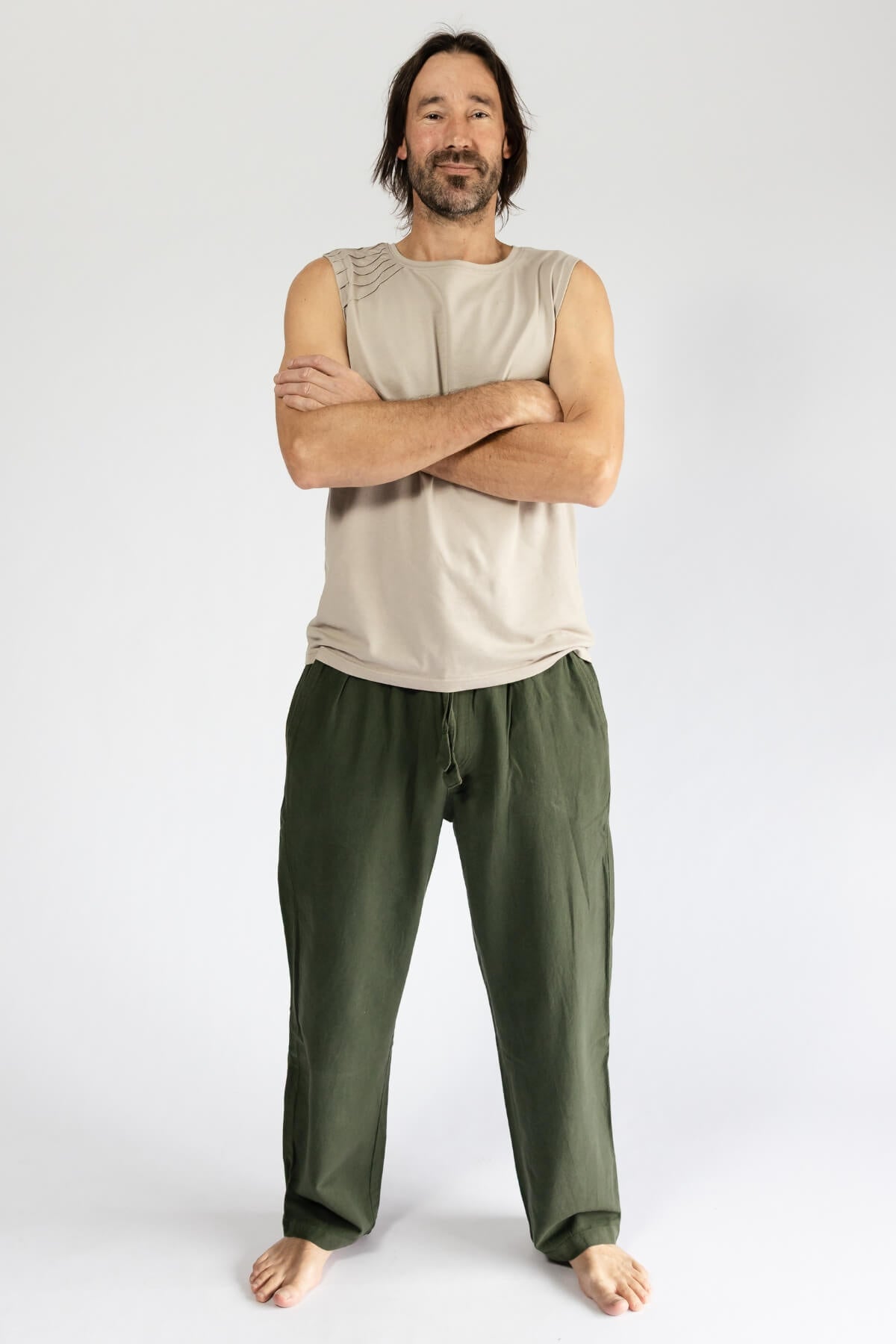 Surya Cotton Everyday Pants for Men - Green