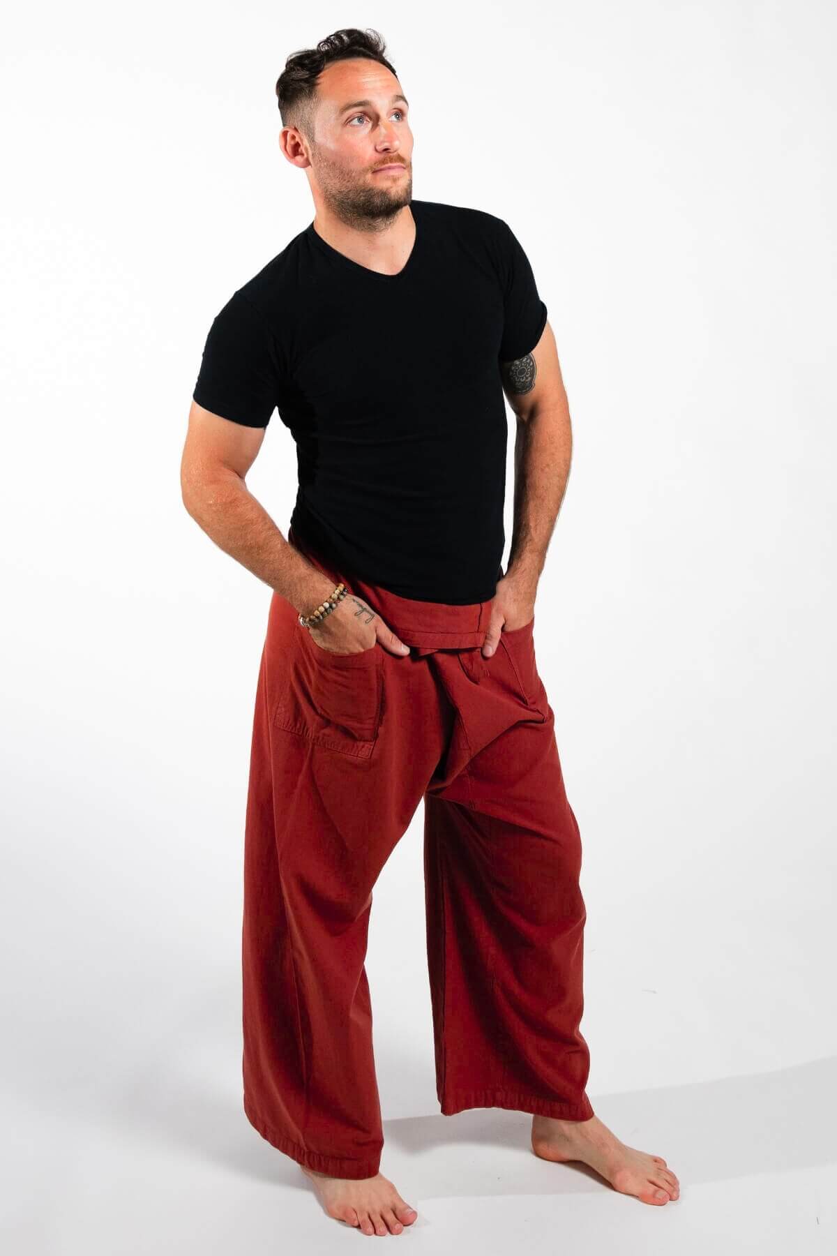 Surya Thai Fisherman Pants for Men - ti up waistband