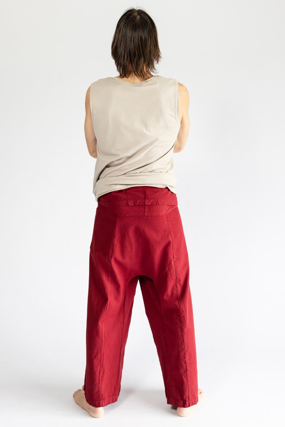 Surya Eco Dyed Cotton Fisherman Pants for Men - rear view