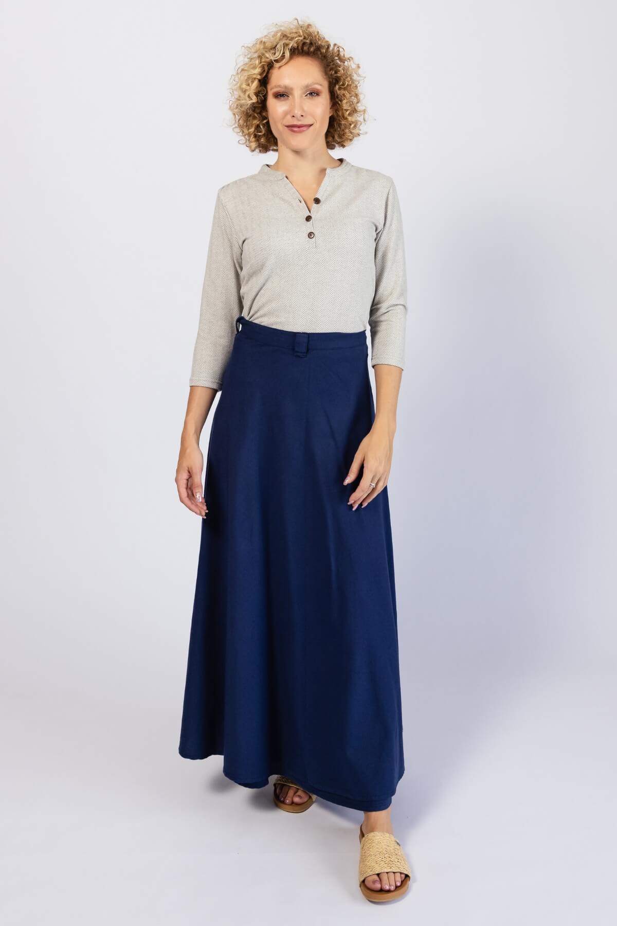 Surya Ethical Cotton Maxi Wrap Skirt | made in Nepal