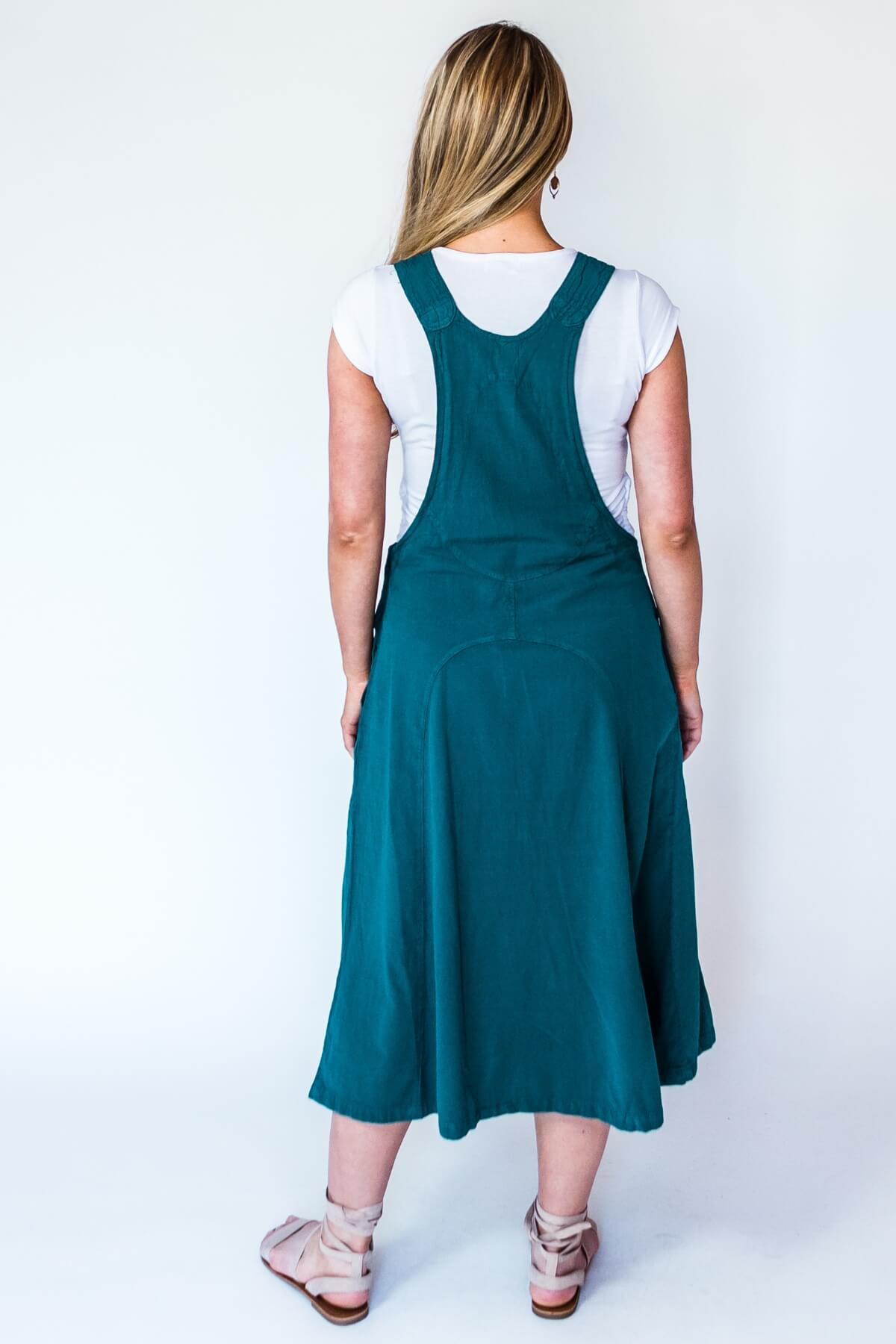 Surya Cotton Dungaree Dress - rear view