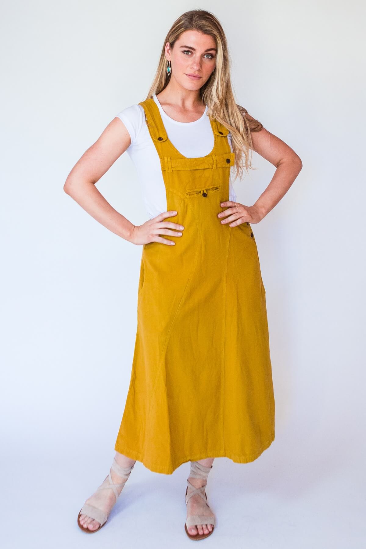 Surya Ethical Cotton Dungaree Dress - ethically made in Nepal
