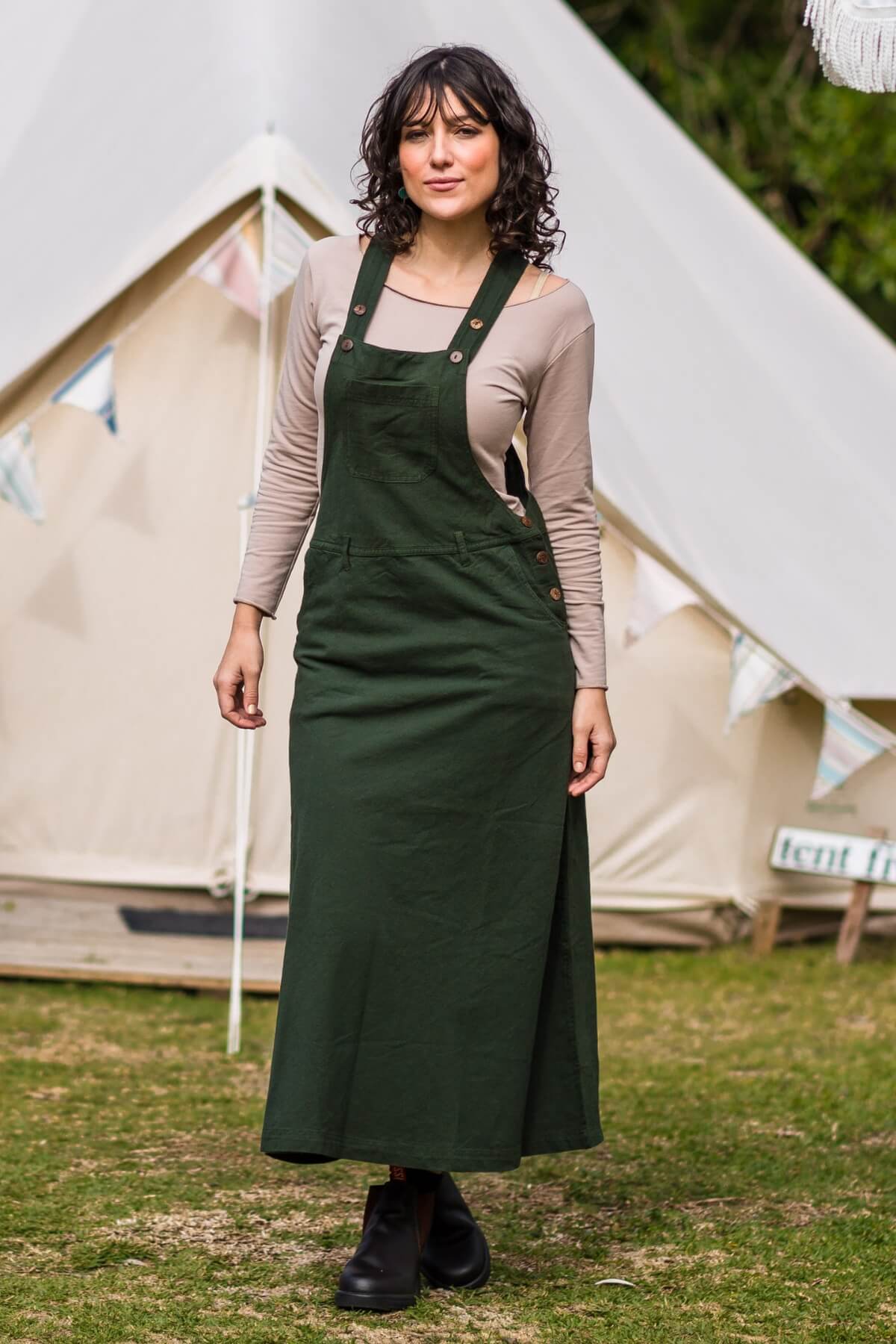 Surya Australia Ethical Cotton Overall Maxi Dress from Nepal