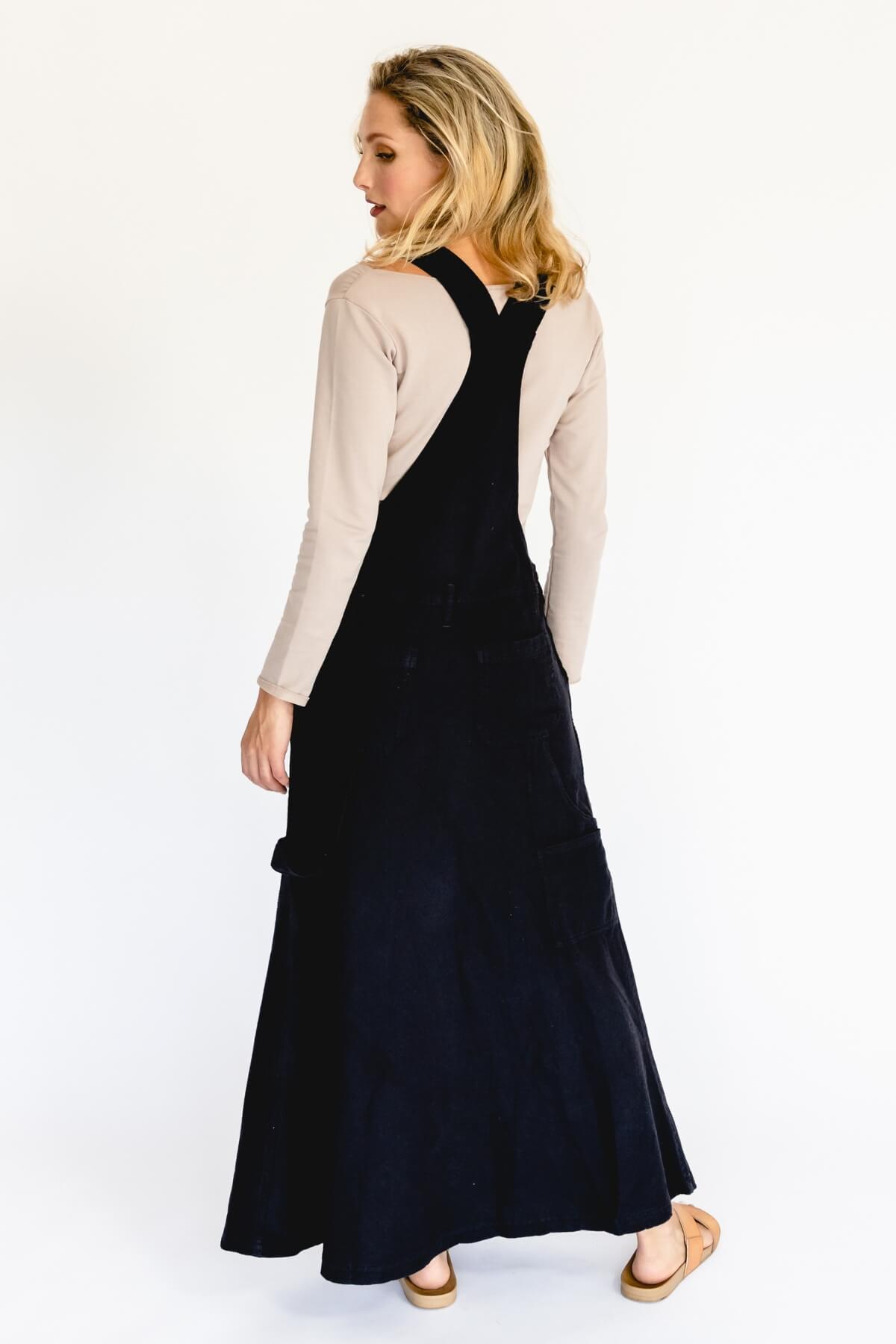 Surya Ethical Cotton Overall Maxi Dress - rear view