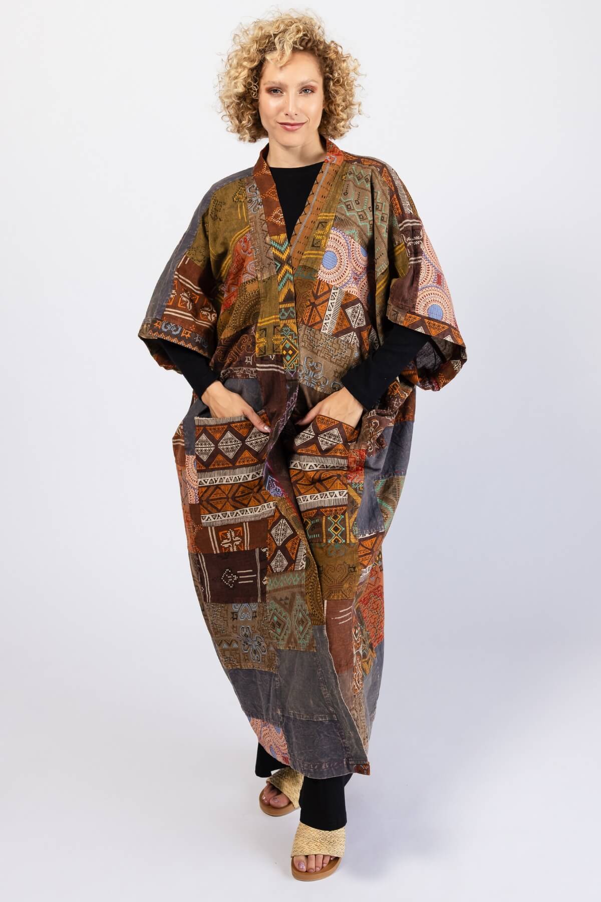 Surya Ethical Cotton Patch Asher Duster Jacket - made in Nepal