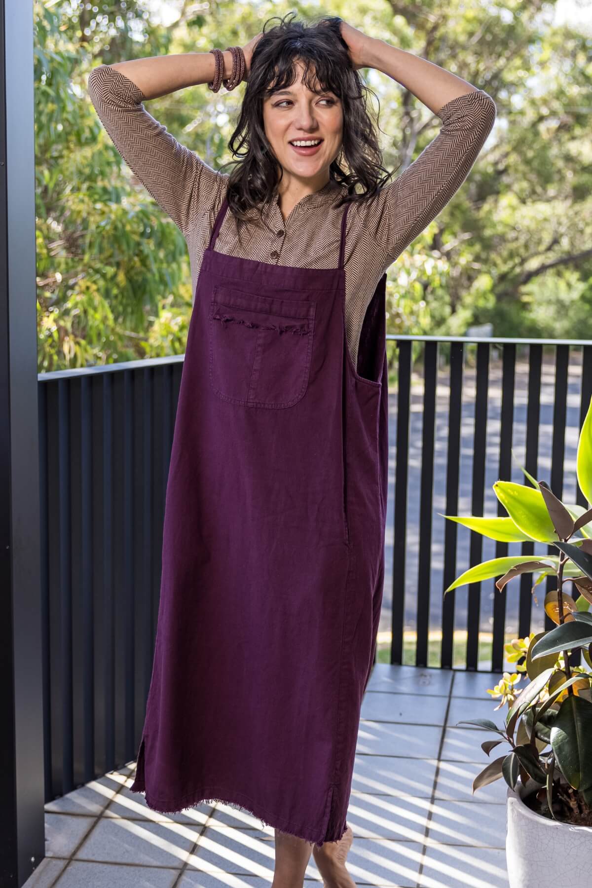 Surya Cotton 'Sirena' Pinafore - baggy comfortable style dress