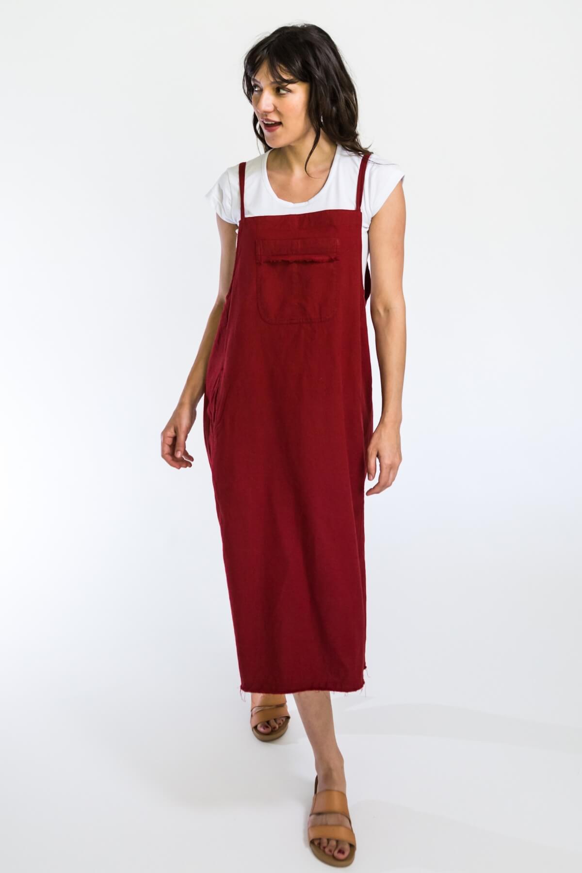 Surya Ethical Cotton Pinafore - mid length dress