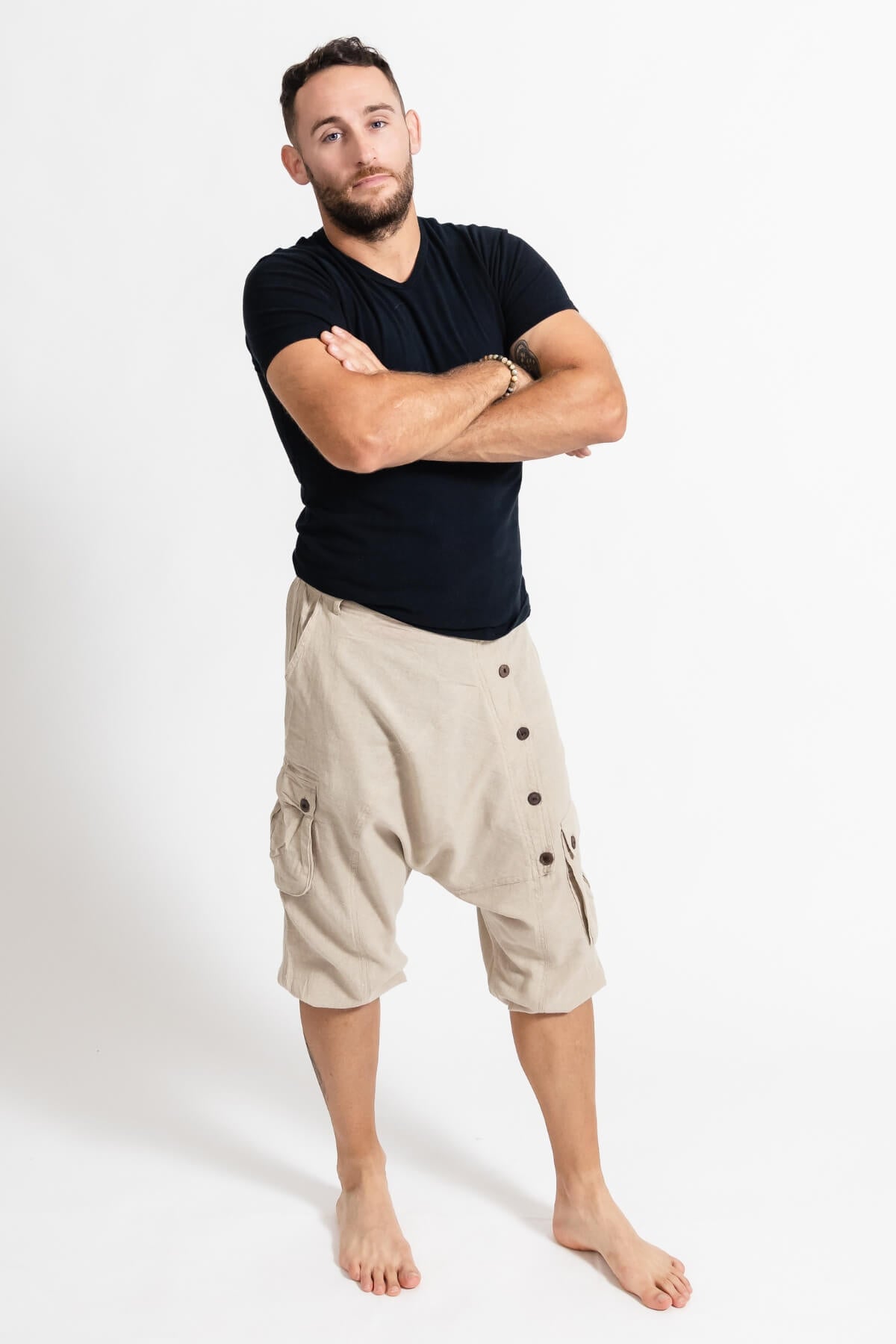 Surya Drop Crotch Shorts for Men - light cotton fabric