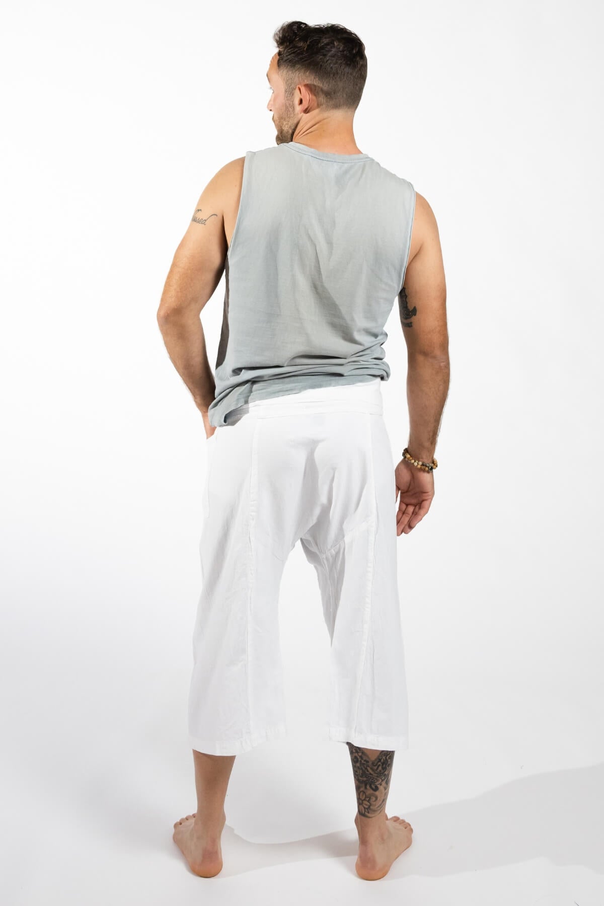 Surya Ethical Short Fisherman Pants for Men - rear view