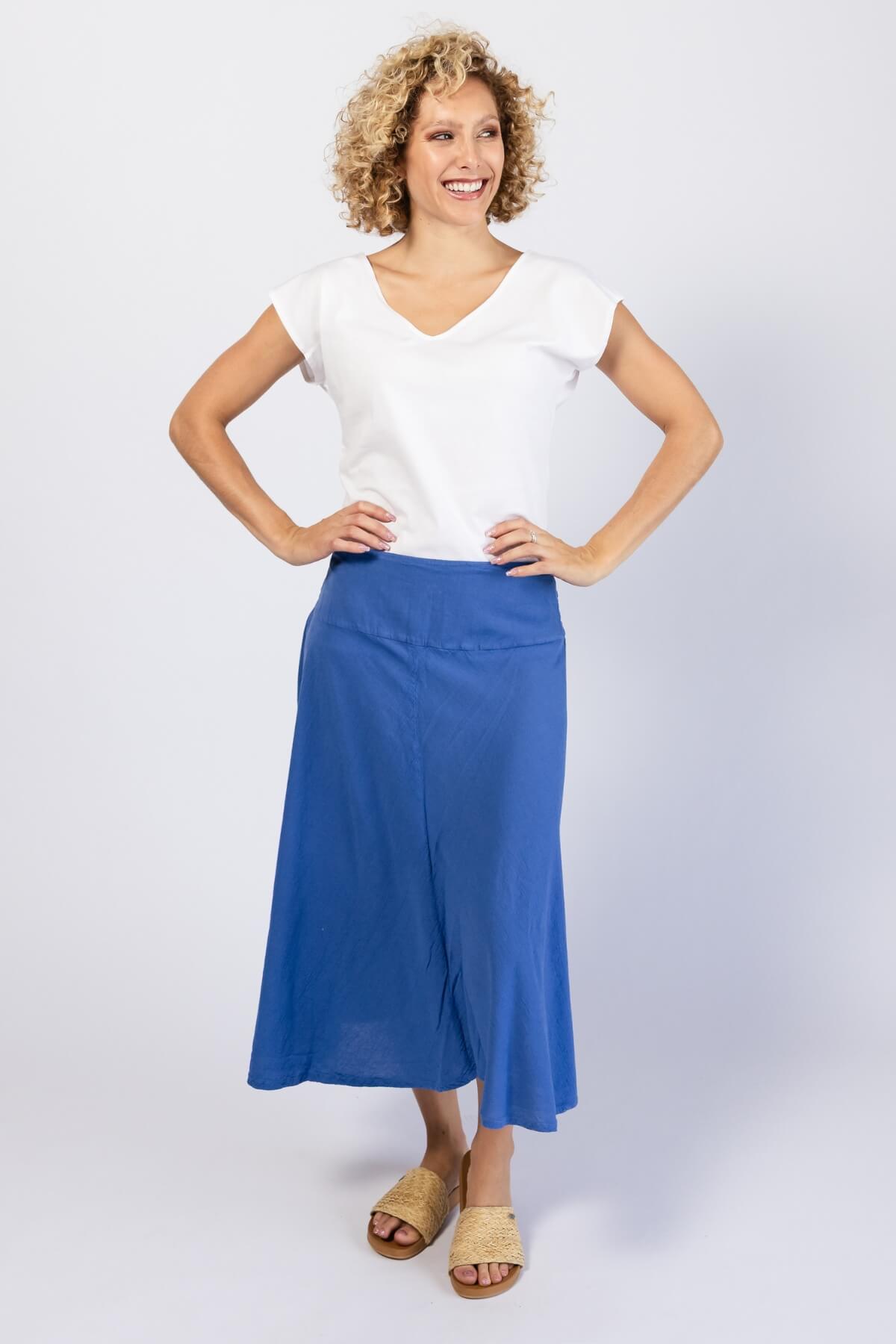 Surya Ethical Cotton Rosa Skirt - Bondi Blue
