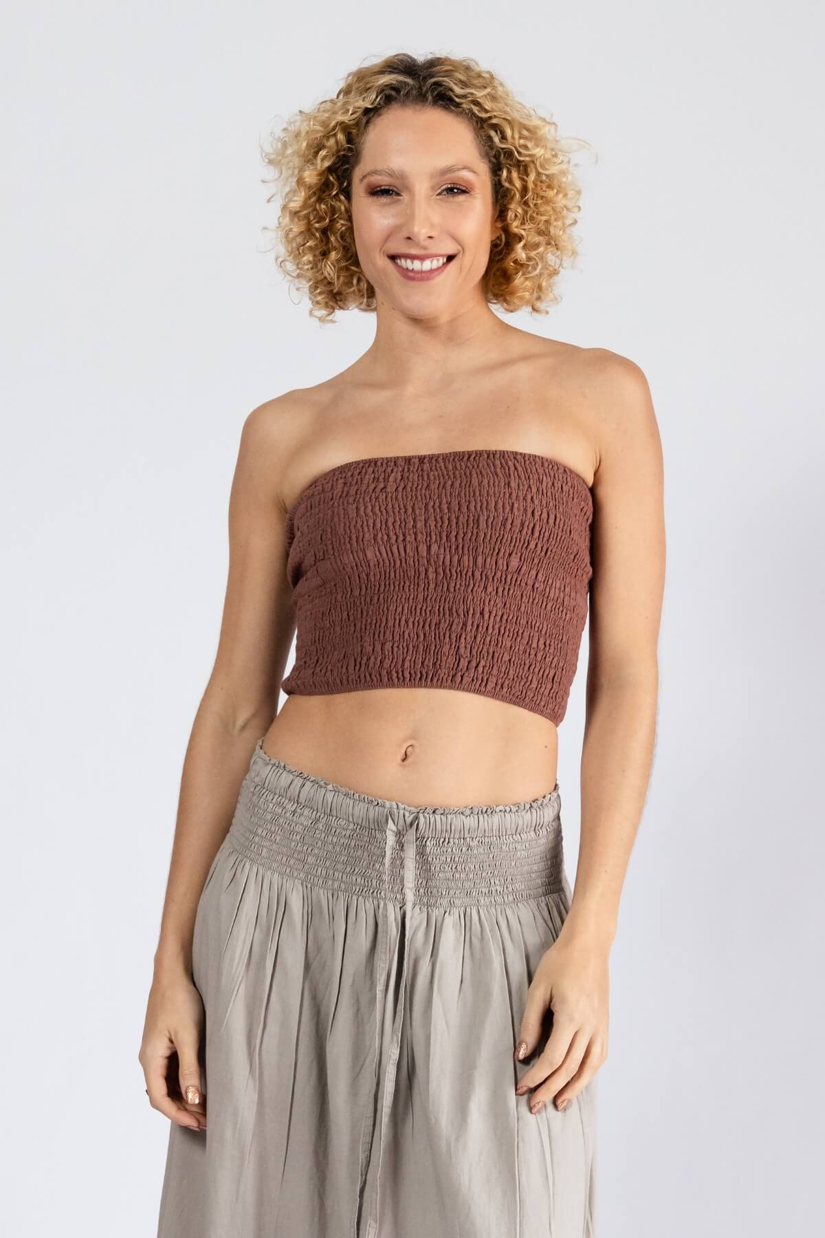 Surya Cotton Strapless Top for Women - generous one size fits all