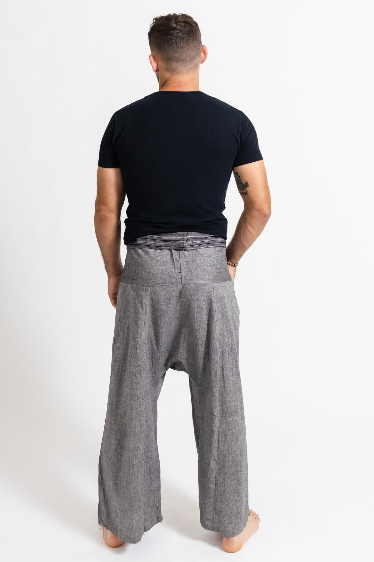 Surya Cotton Thai Fisherman Pants for Men - rear view
