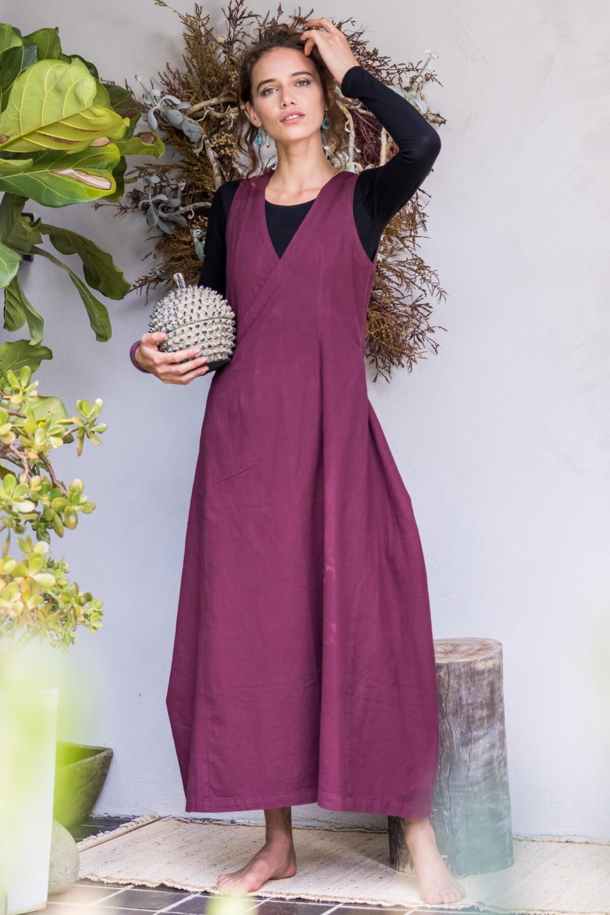 Surya Tibetan Wrap Dress - maxi wrap dress