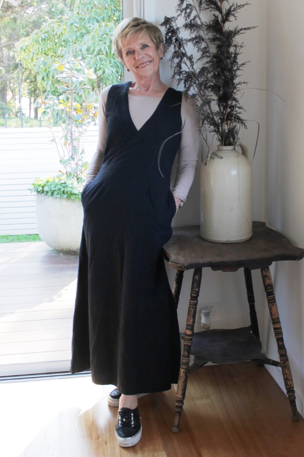 Surya Cotton Tibetan Wrap Dress - false wrap dress