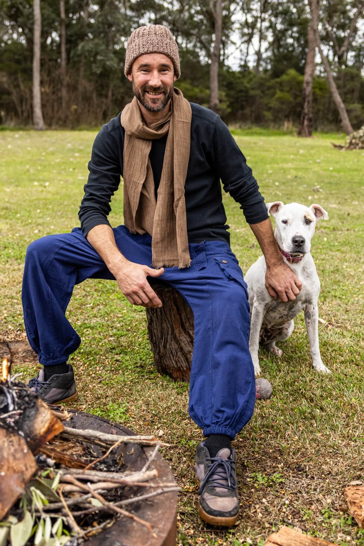 Surya Cotton Drop Crotch Trousers for Men - elastic at ankle and rear waistband