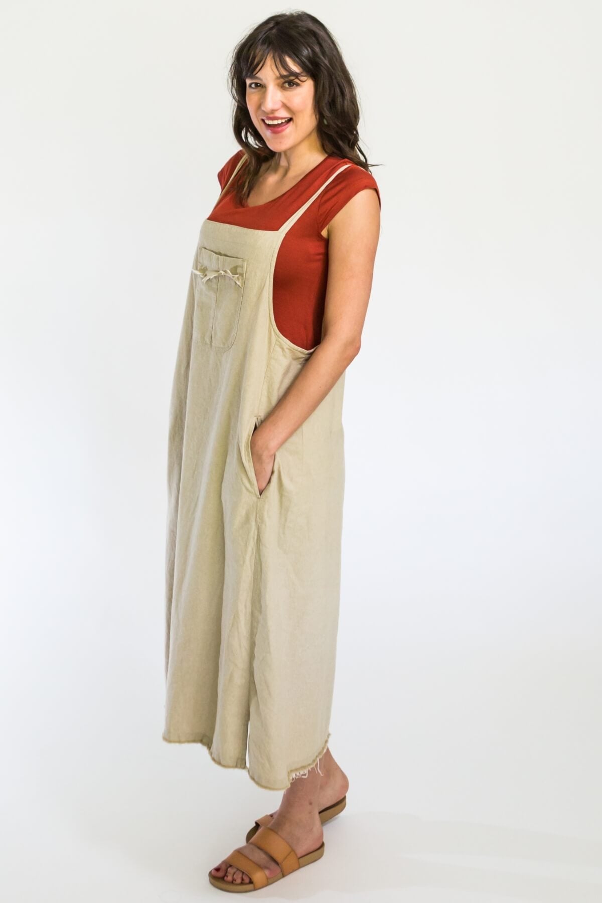 Surya Cotton Sirena Pinafore - left side view