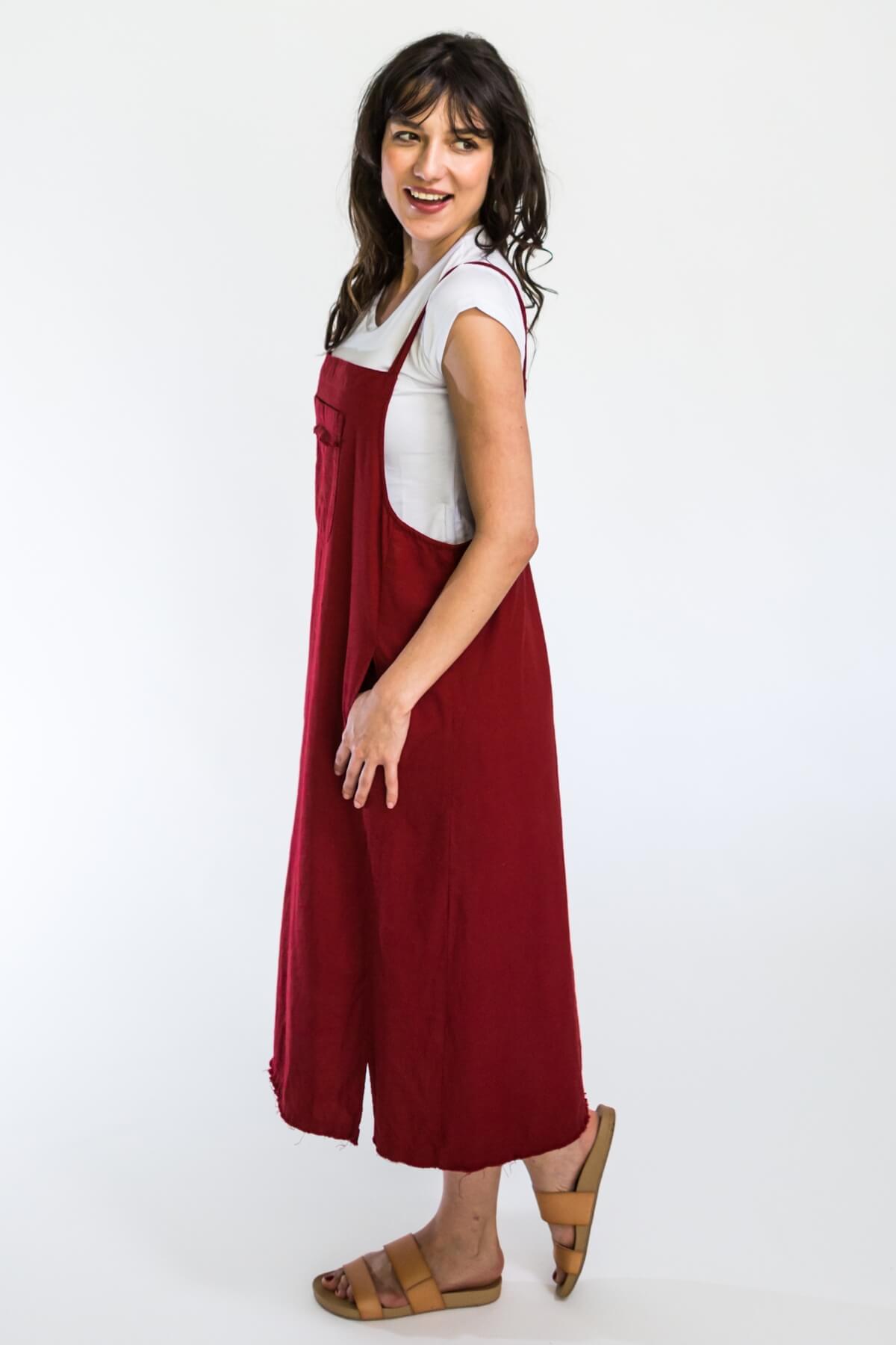 Surya Ethical Cotton Pinafore - left side view