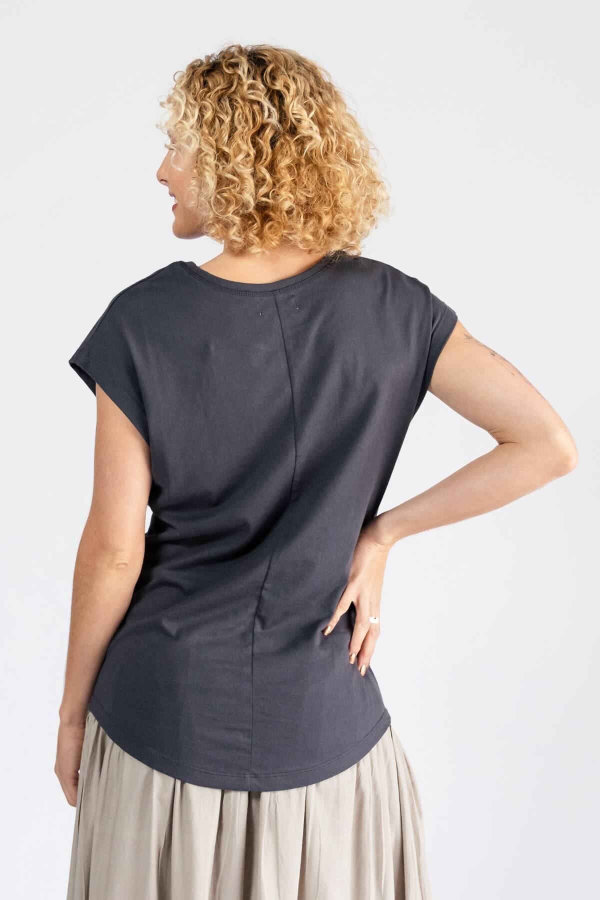 Surya Everyday Basic Organic Cotton Top for Women - rear view