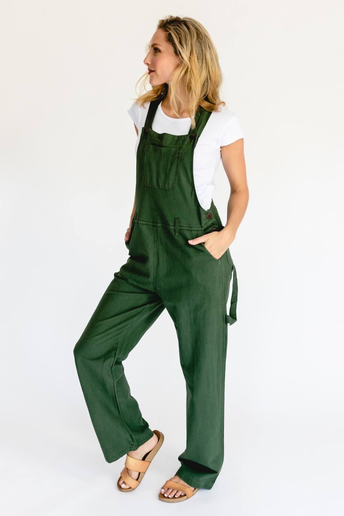 Surya Cotton Traveller Overalls for Women - left side view