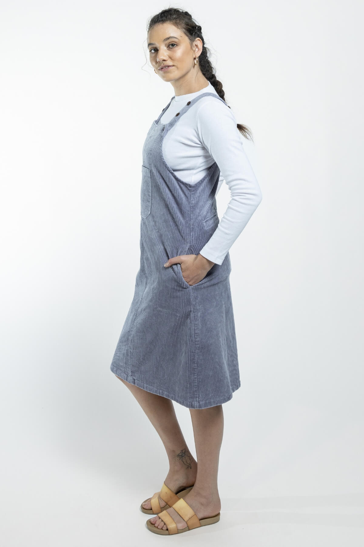 Surya Cotton Corduroy Pinafore - left side view