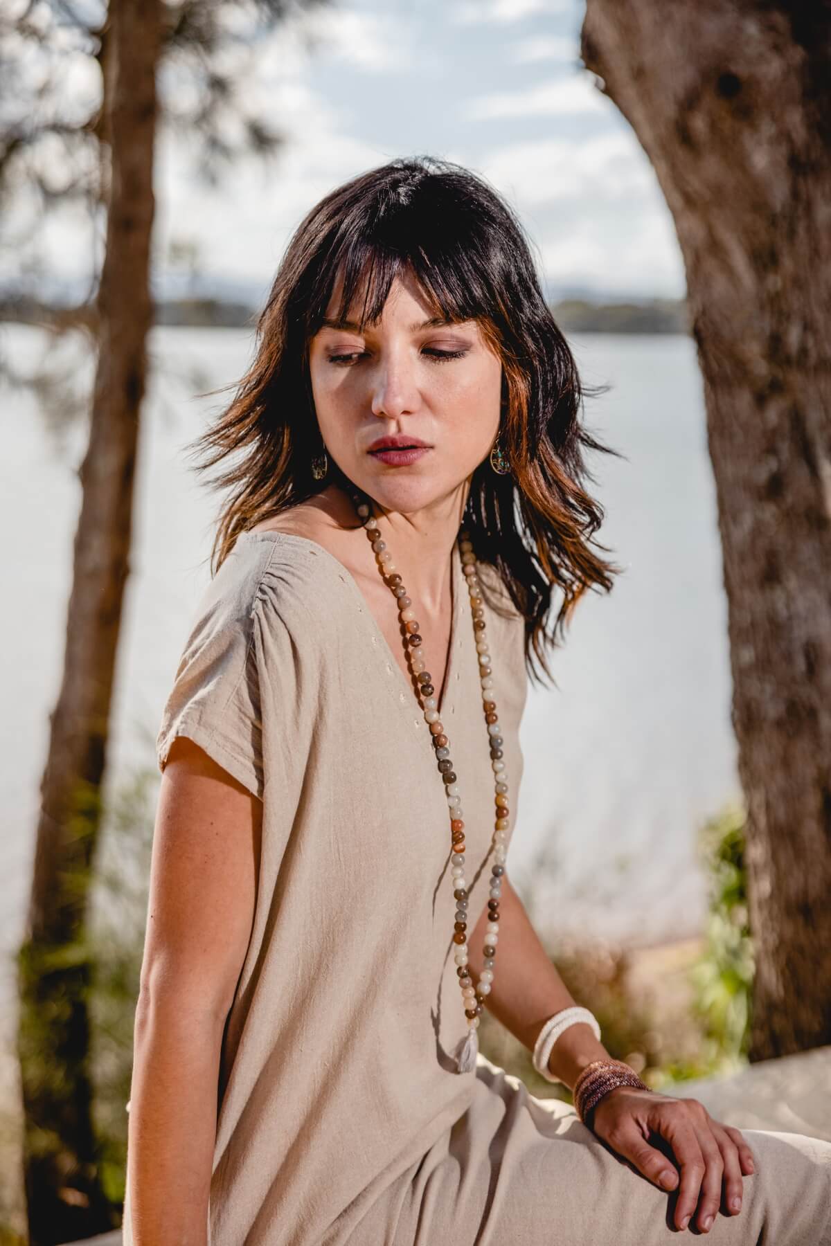 Surya Ethical Cotton 'Aurora' Sun Dress - oatmeal