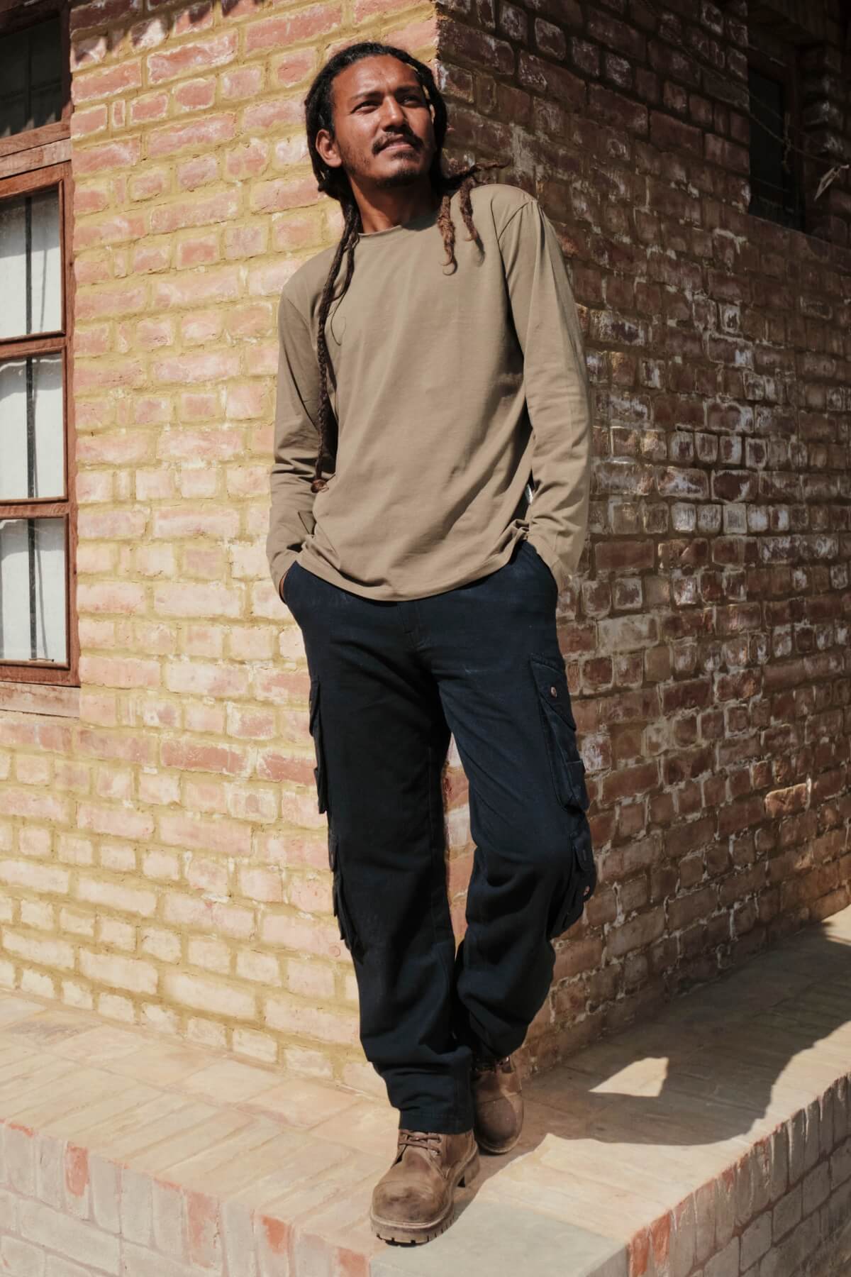 Surya Everyday Cargo Trousers for Men - on location in Nepal