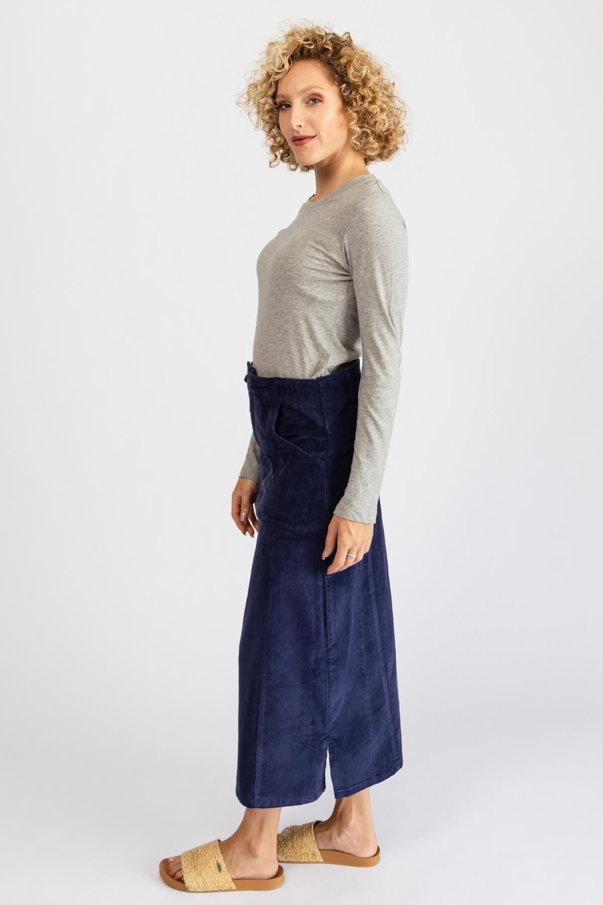 Surya Cotton Corduroy Skirt - left side view