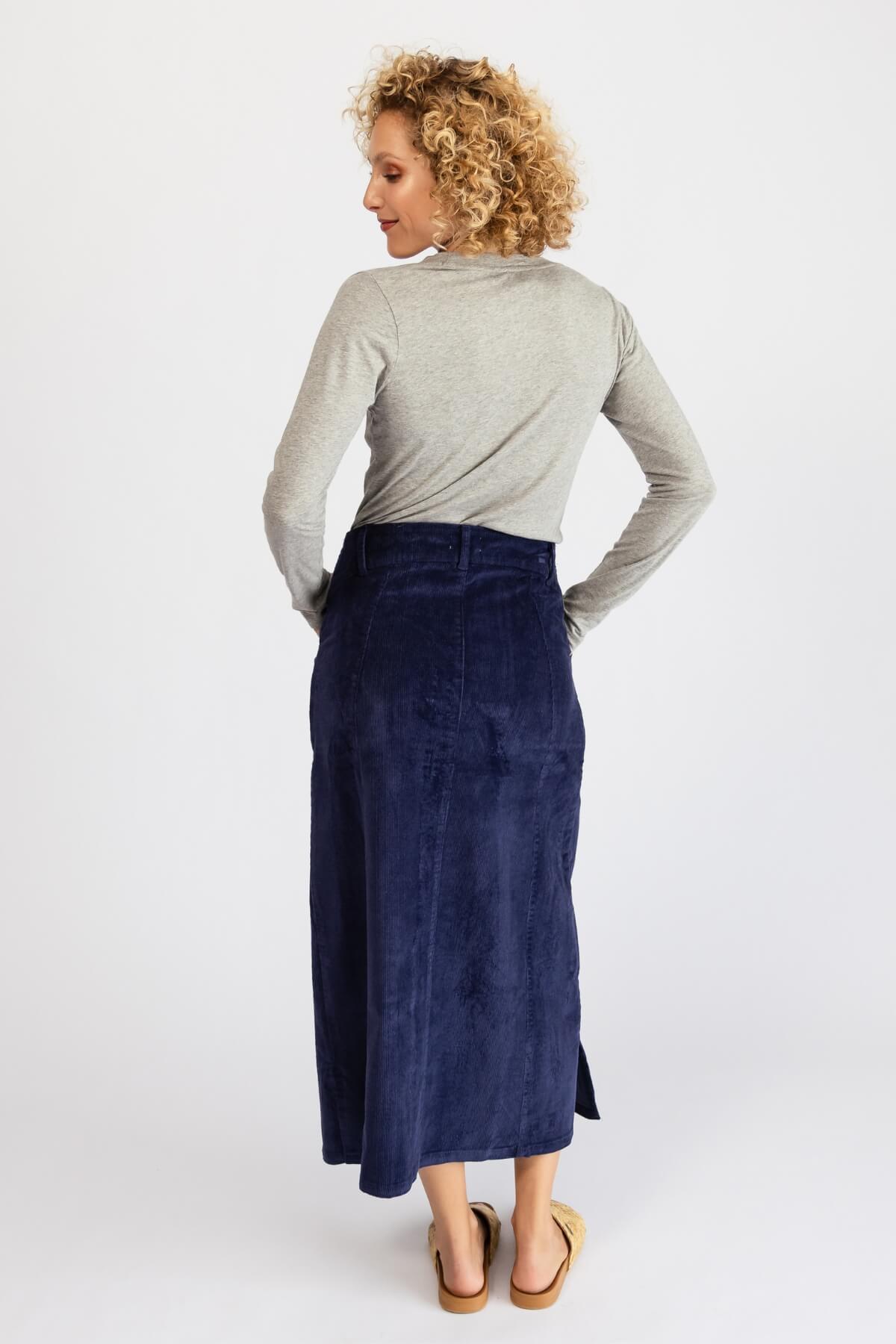 Surya Cotton Corduroy Skirt - rear view