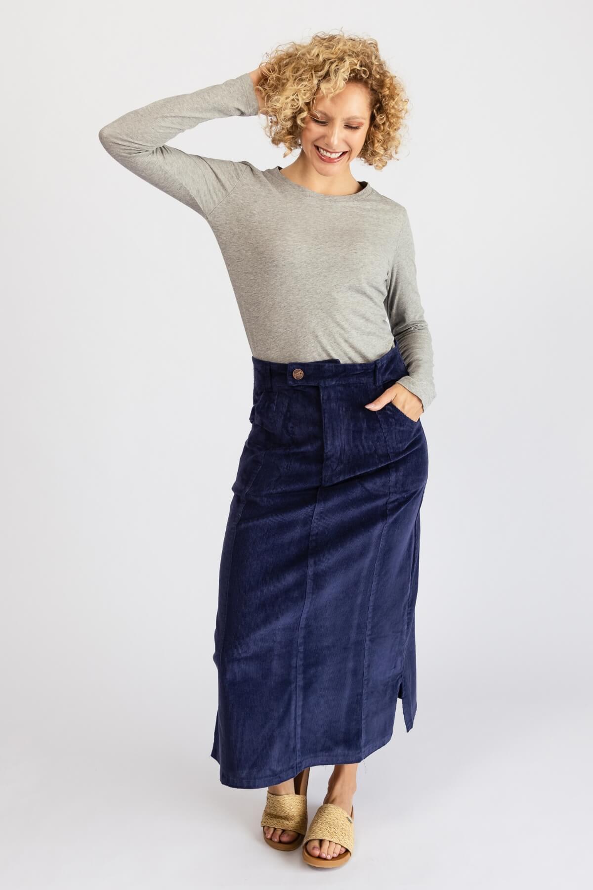 Surya Cotton Corduroy Skirt - maxi skirt