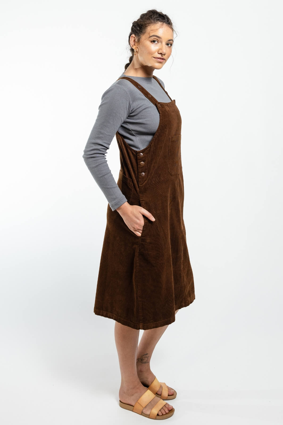 Surya Cotton Corduroy Pinafore - right side view