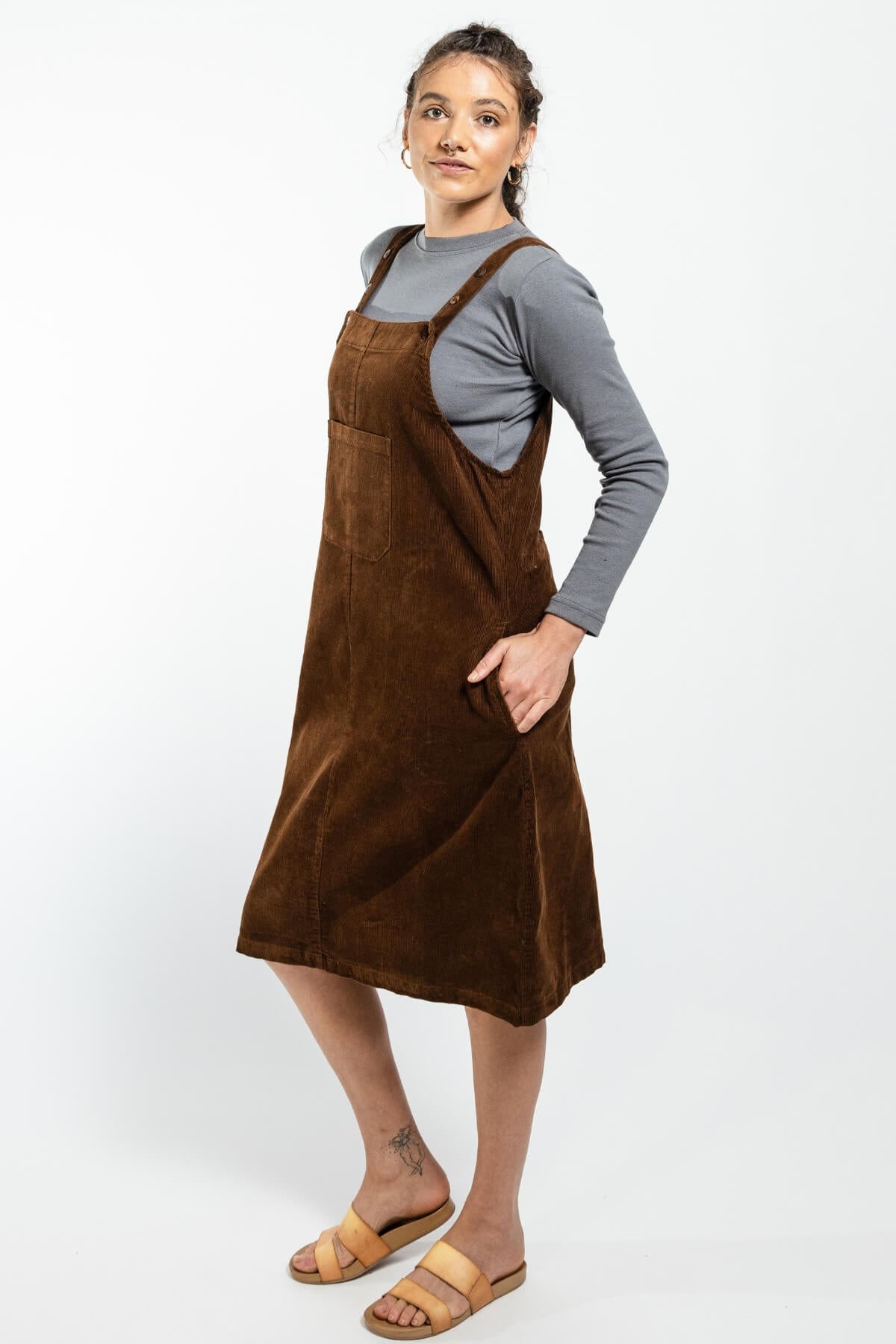 Surya Cotton Corduroy Pinafore - left side view