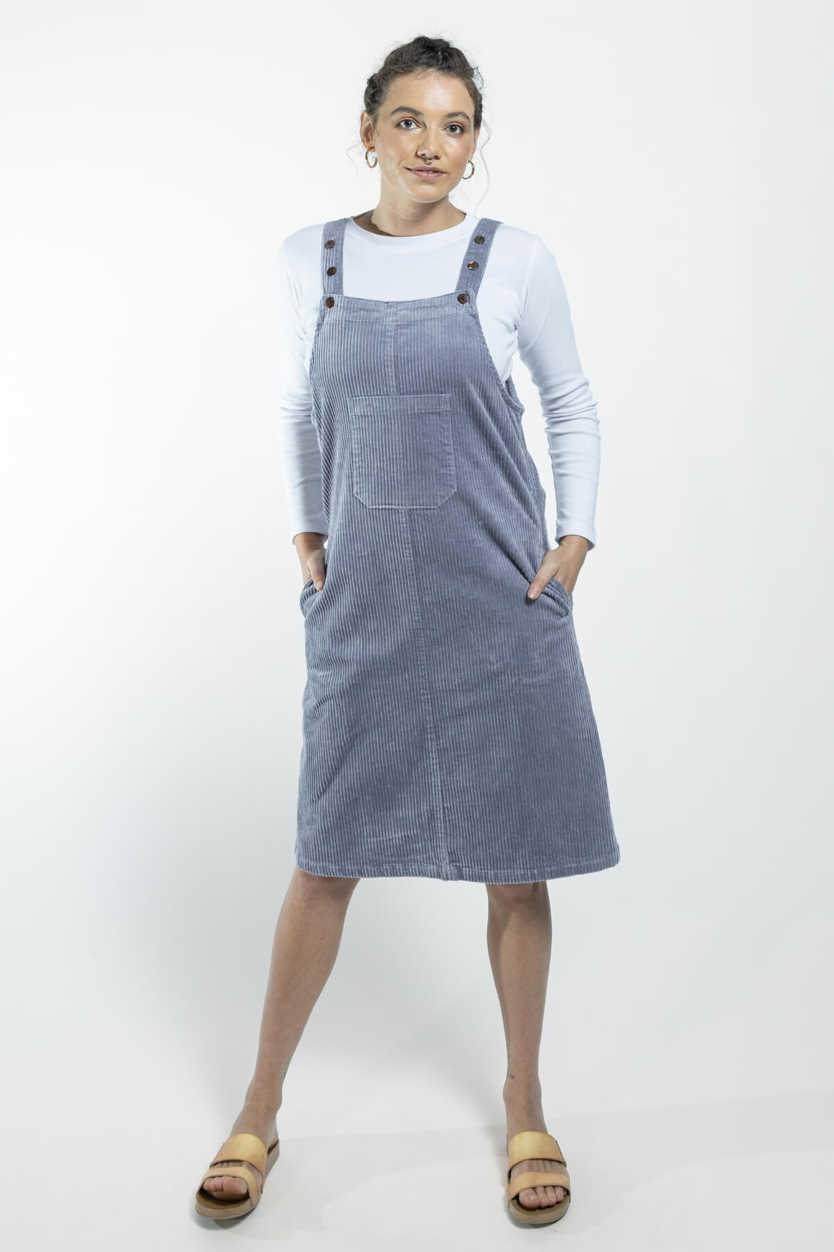 Surya Ethical Cotton Corduroy Pinafore - with pockets