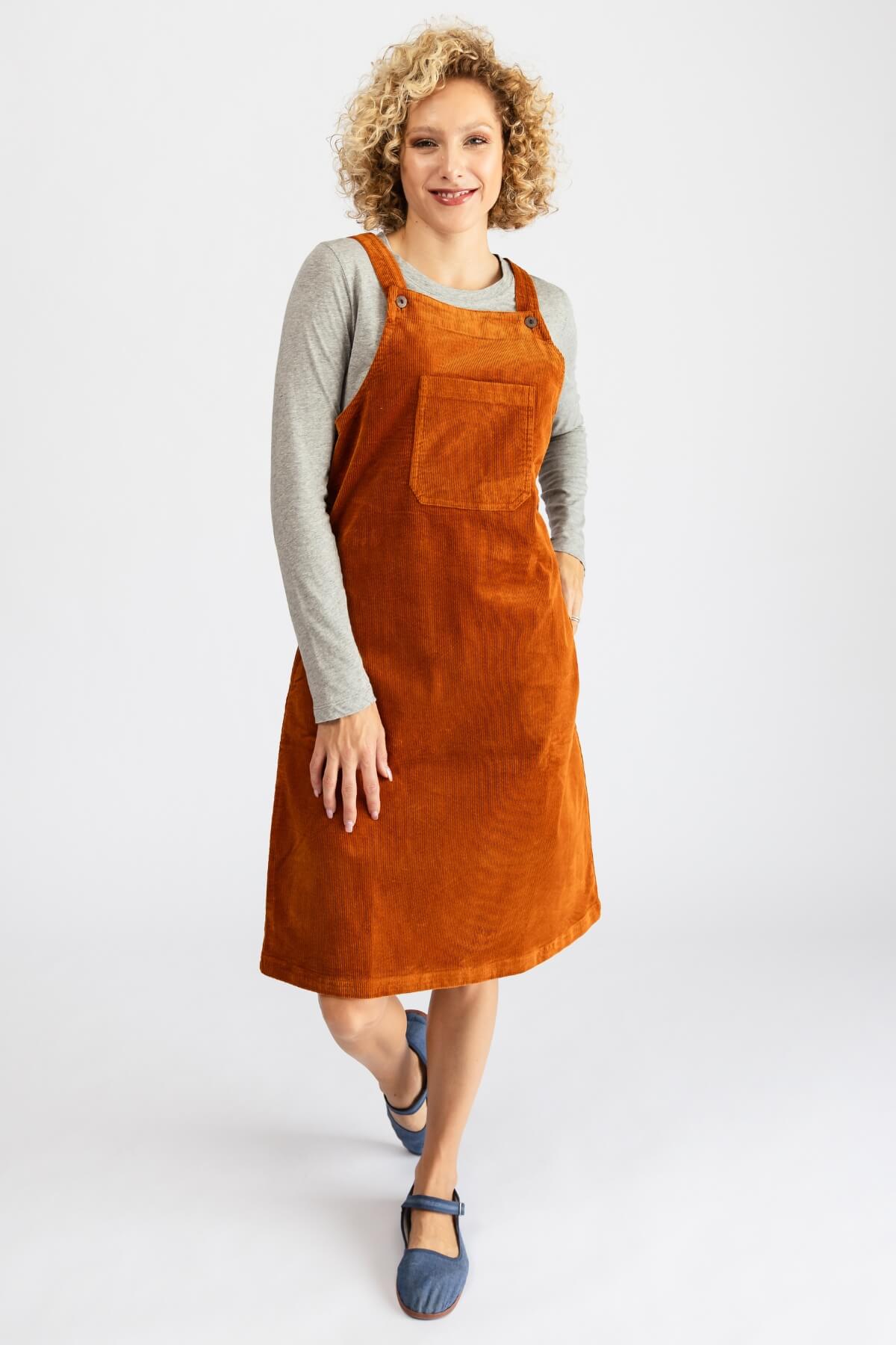 Surya Cotton Corduroy Pinafore - adjustable length
