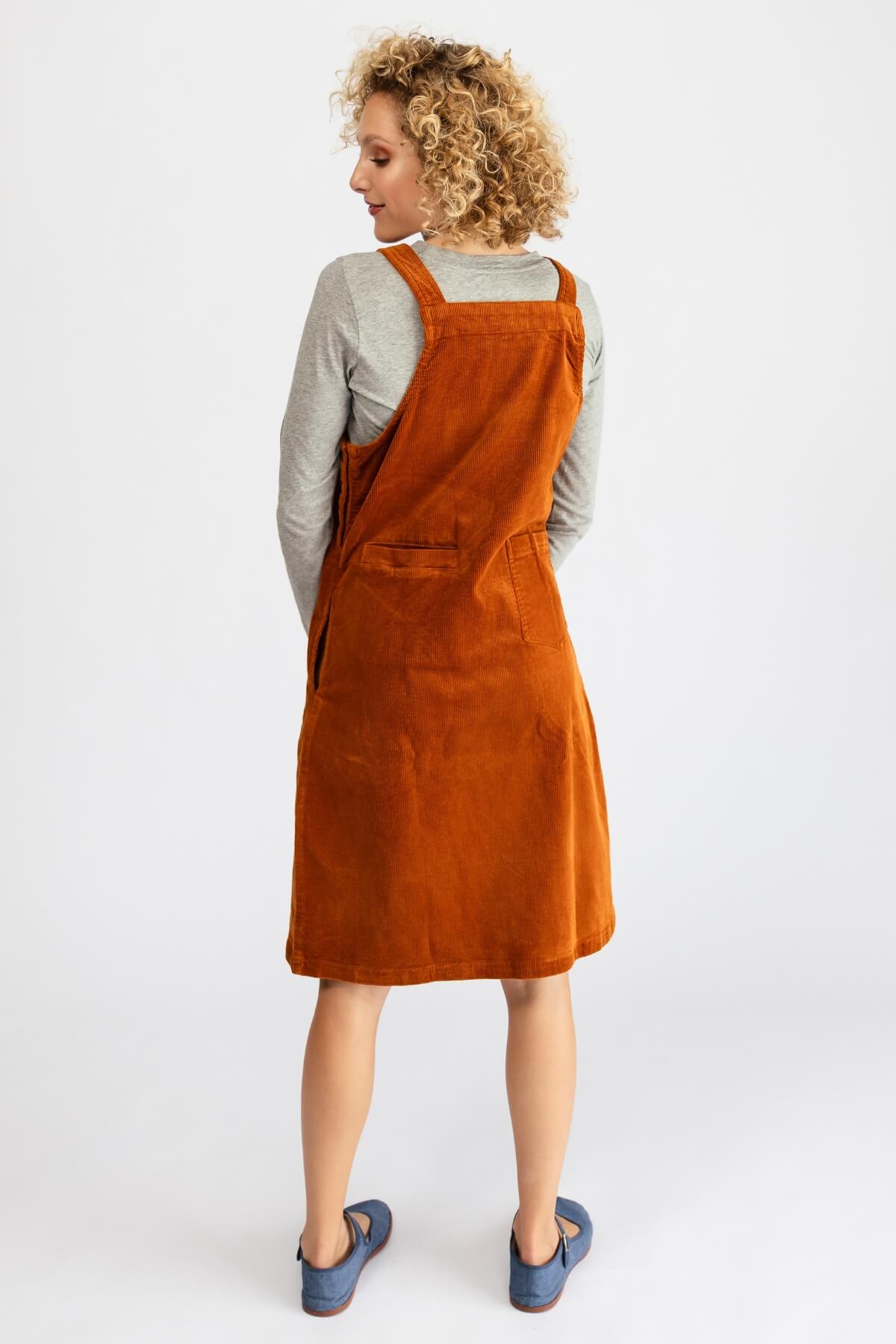 Surya Cotton Corduroy Pinafore - rear view