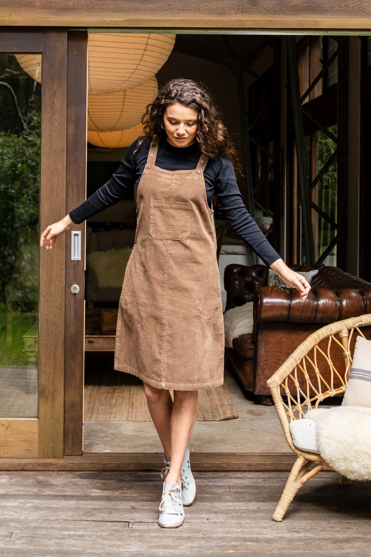 Surya Ethical Cotton Corduroy Pinafore - adjustable length