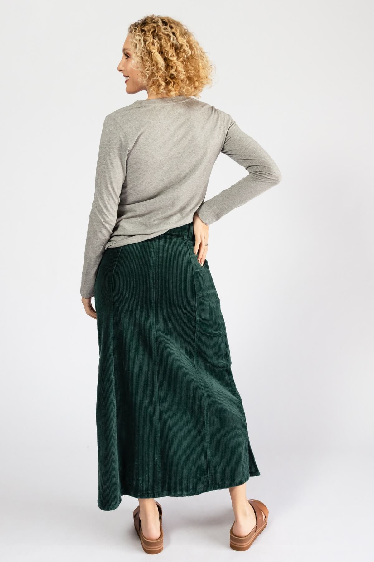 Surya Corduroy Maxi Skirt - rear view