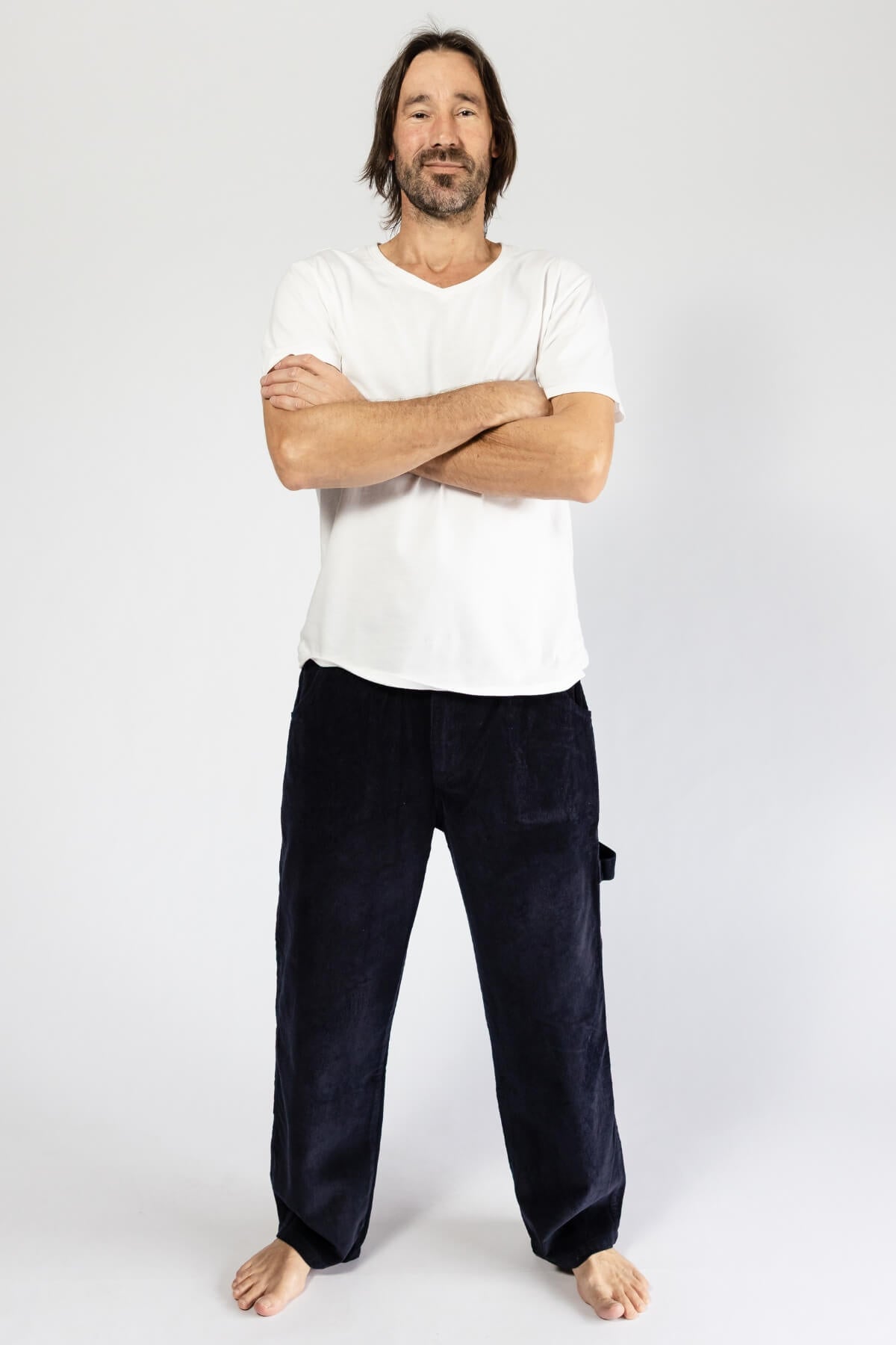 Surya Men's Cotton Corduroy Pants - Dark Blue colour