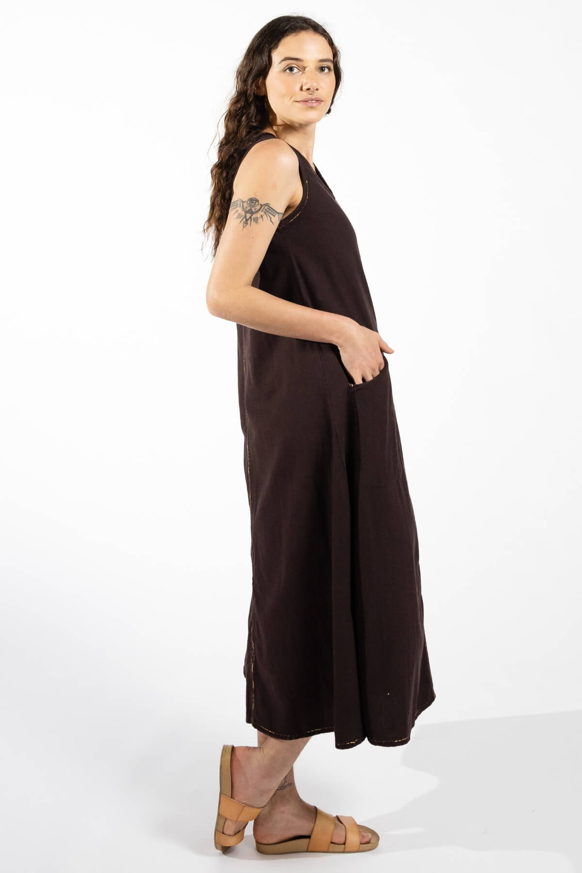 Surya Embroidered Cotton 'Calliope' Dress - right side view