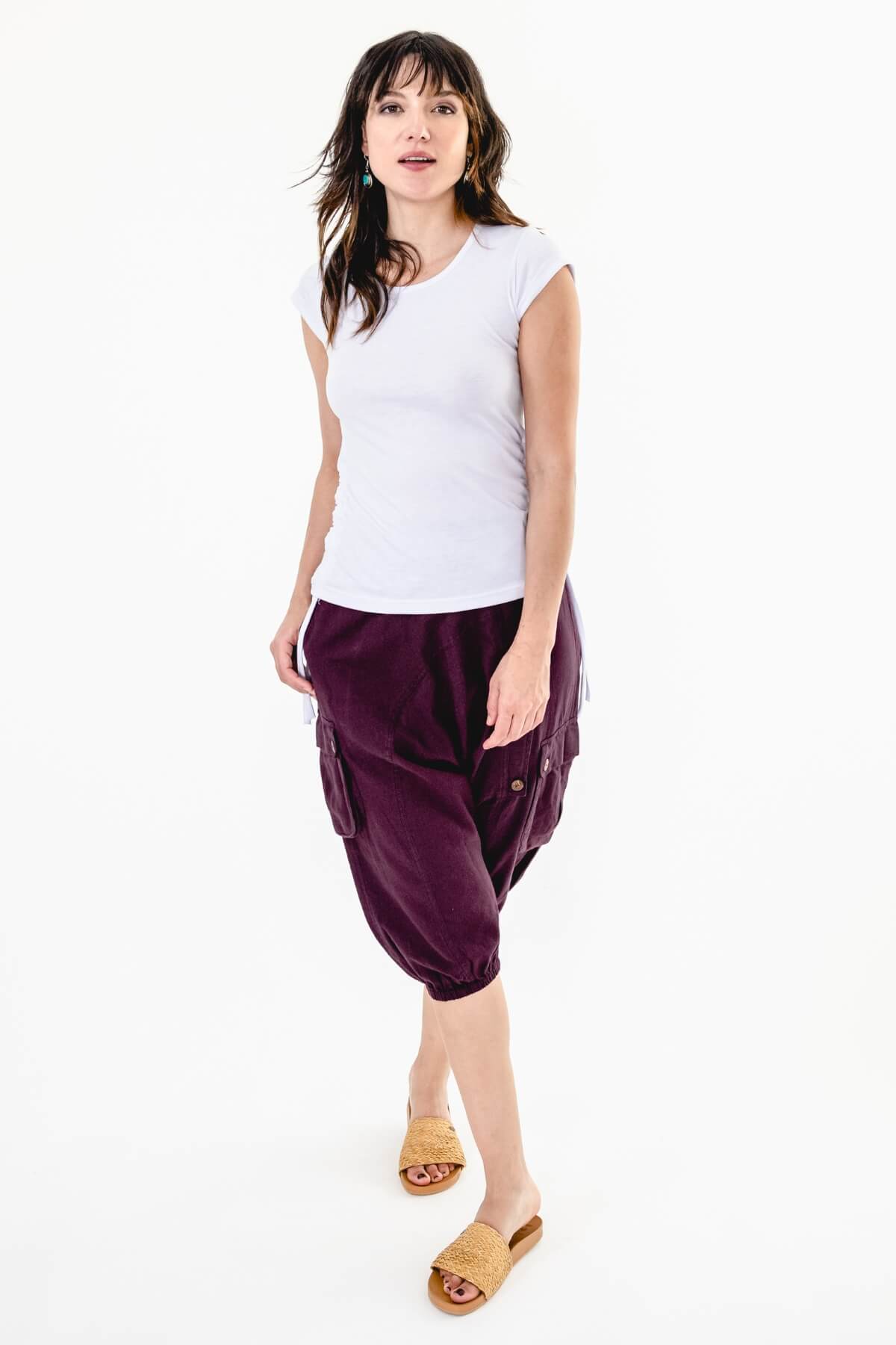 Surya Drop Crotch Shorts for Women - with comfortable leg opening elastic
