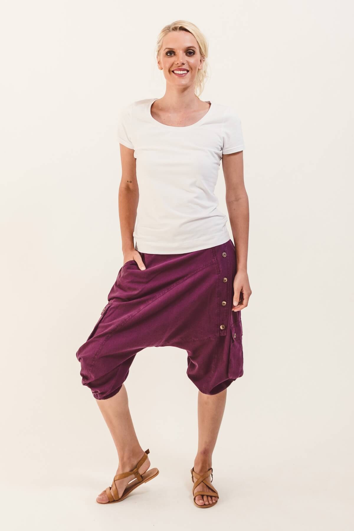 Surya Cotton Drop Crotch Shorts for Women - ethically made in Nepal