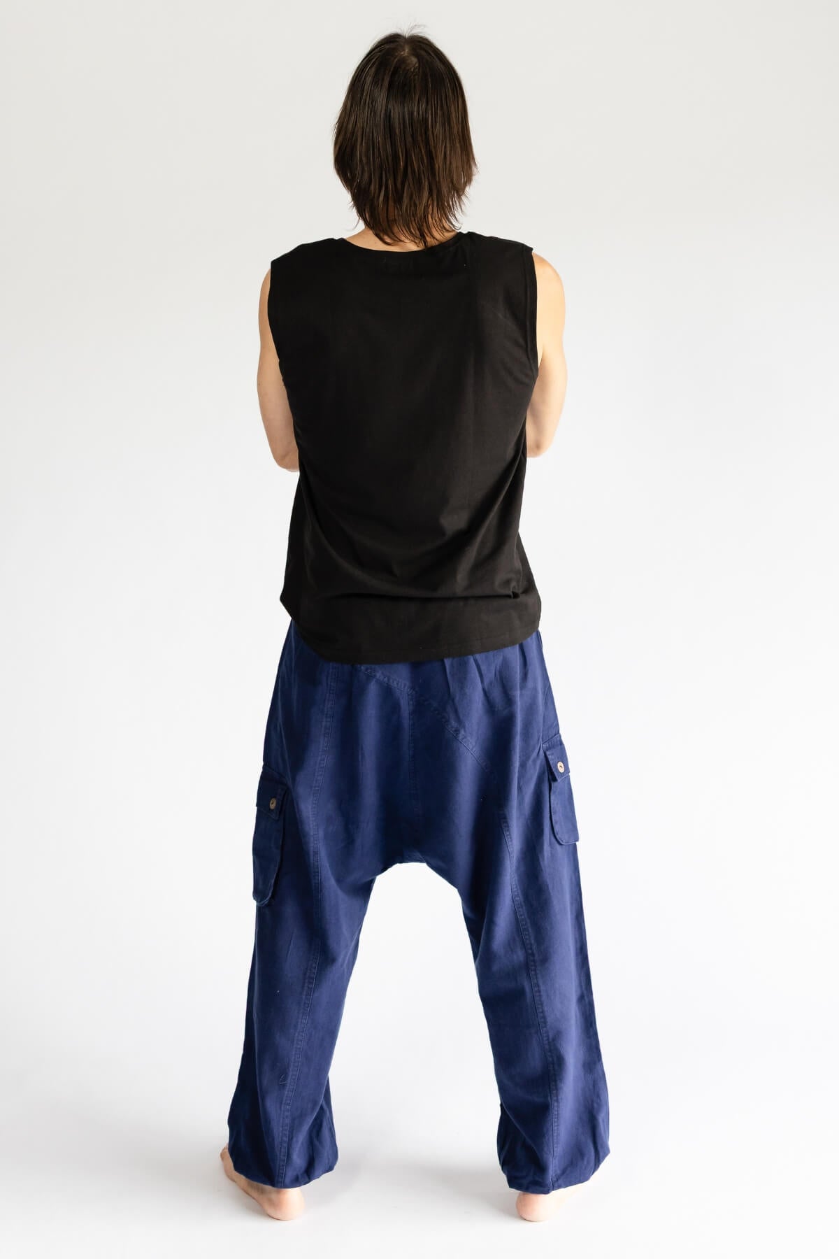 Surya Cotton Drop Crotch Pants for Men - rear view