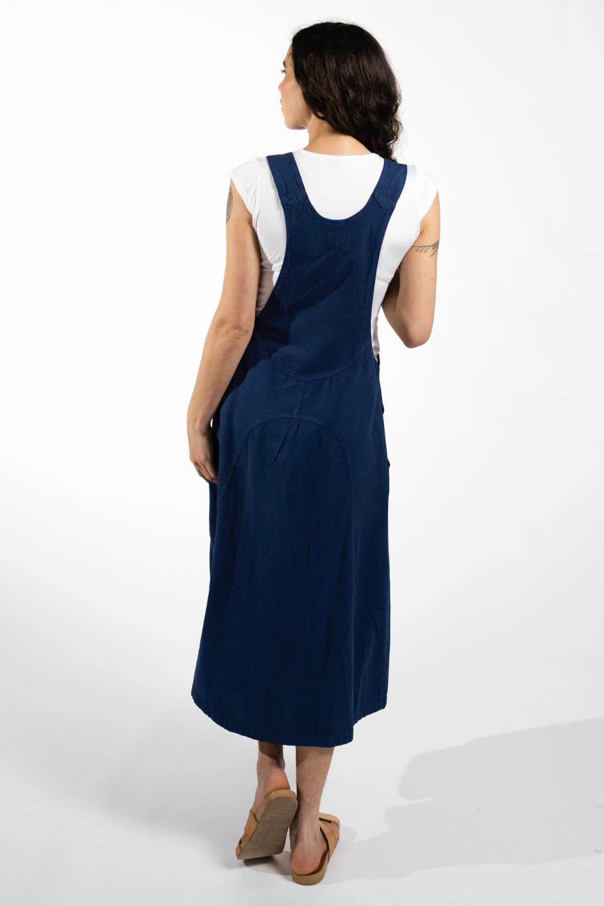 Surya Ethical Cotton Dungaree Dress - rear view