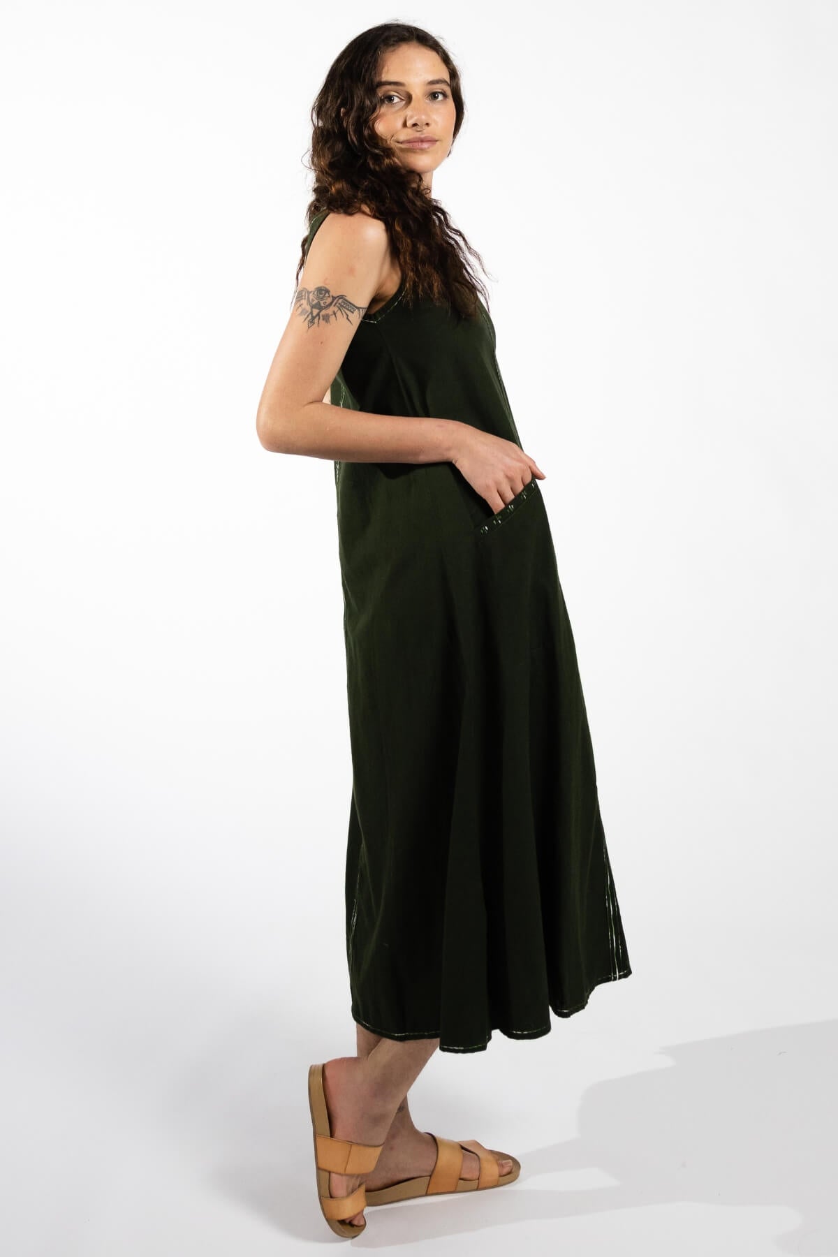 Surya Ethical Cotton Embroidered 'Calliope' Dress - right side view