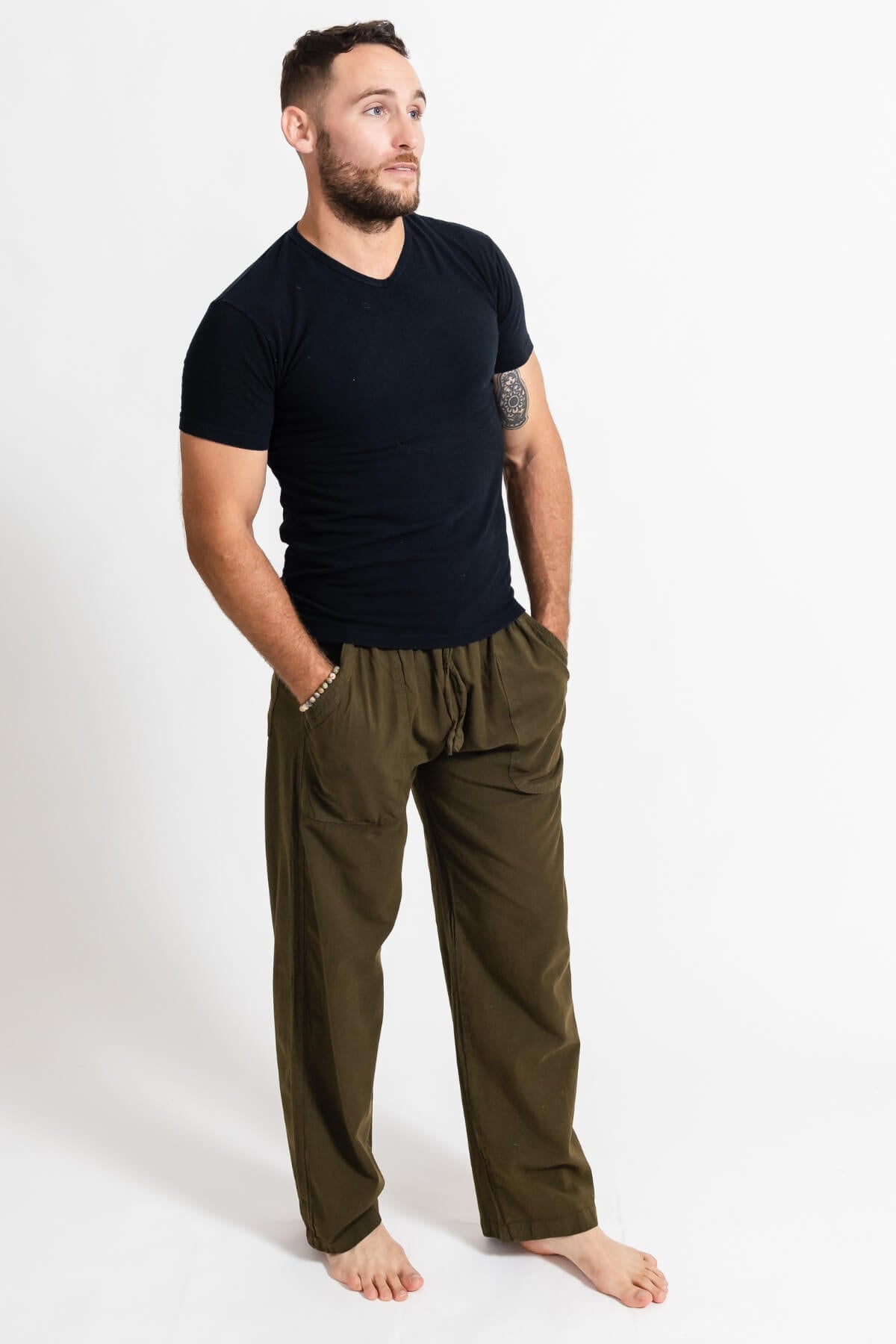 Surya Cotton Everyday Pants for Men - elastic waist for comfort
