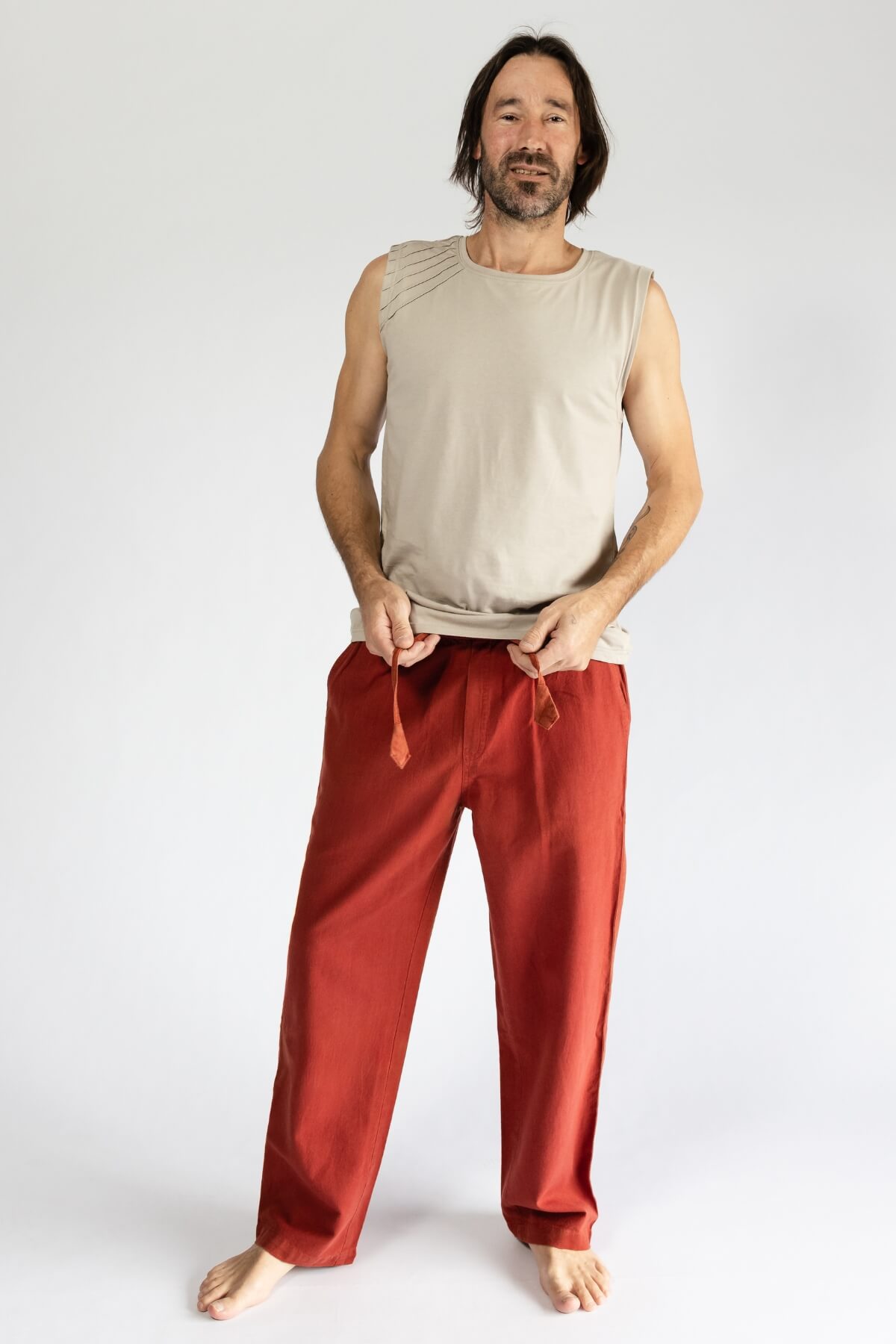 Surya Everyday Cotton Trousers for Men - with elastic wasitband