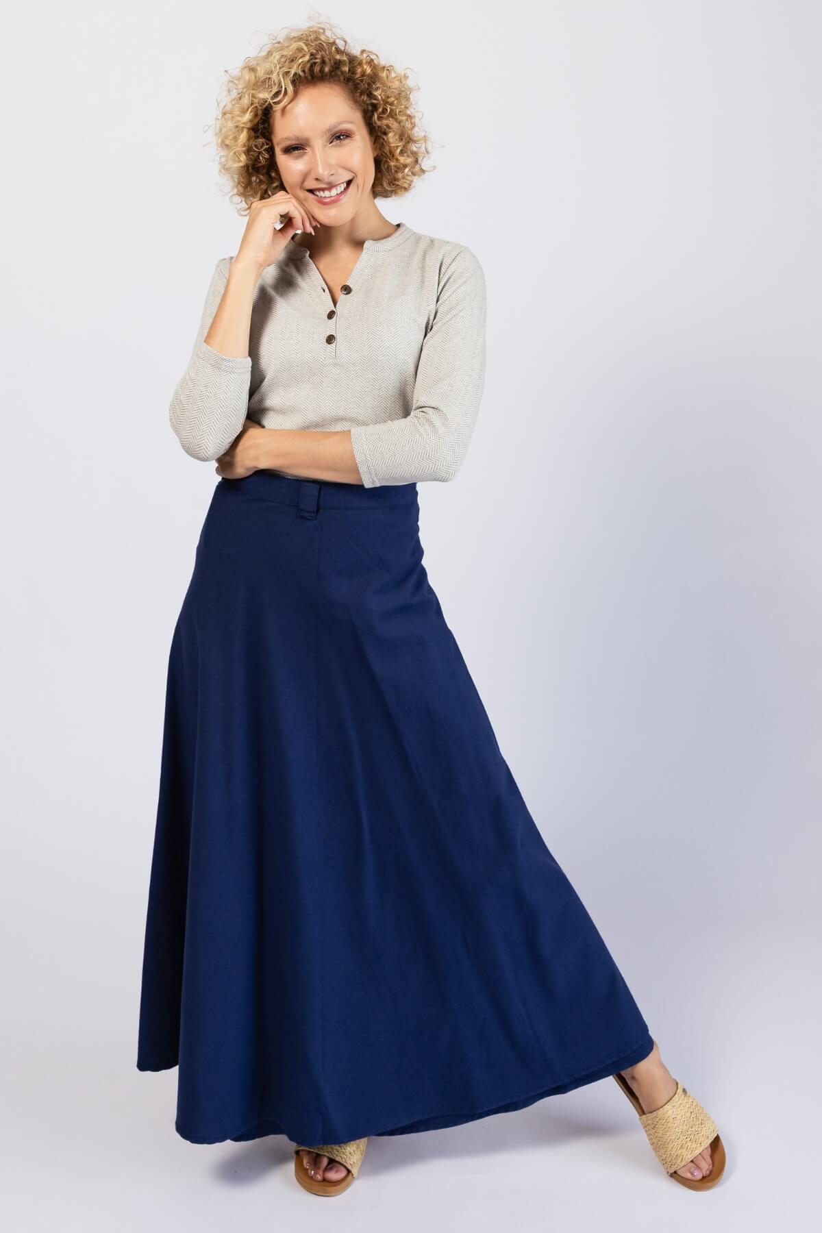 Surya Cotton Maxi Wrap Skirt | Ethically Made in Nepal